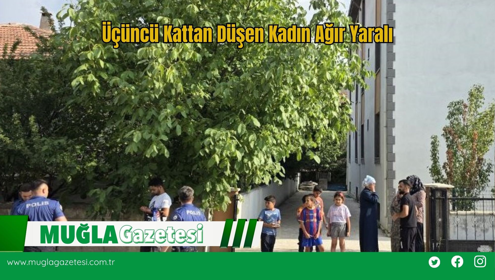 Üçüncü Kattan Düşen Kadın Ağır Yaralı