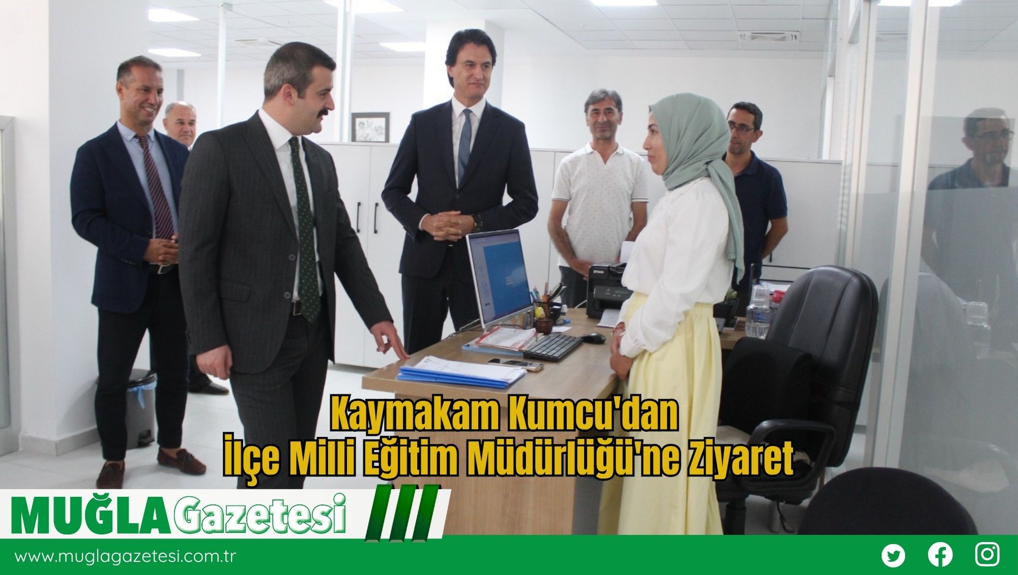 Kaymakam Kumcu'dan İlçe Milli Eğitim Müdürlüğü'ne Ziyaret