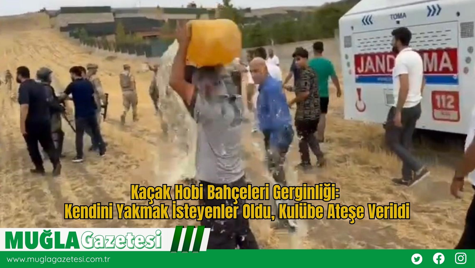 Kaçak Hobi Bahçeleri Gerginliği: Kendini Yakmak İsteyenler Oldu, Kulübe Ateşe Verildi