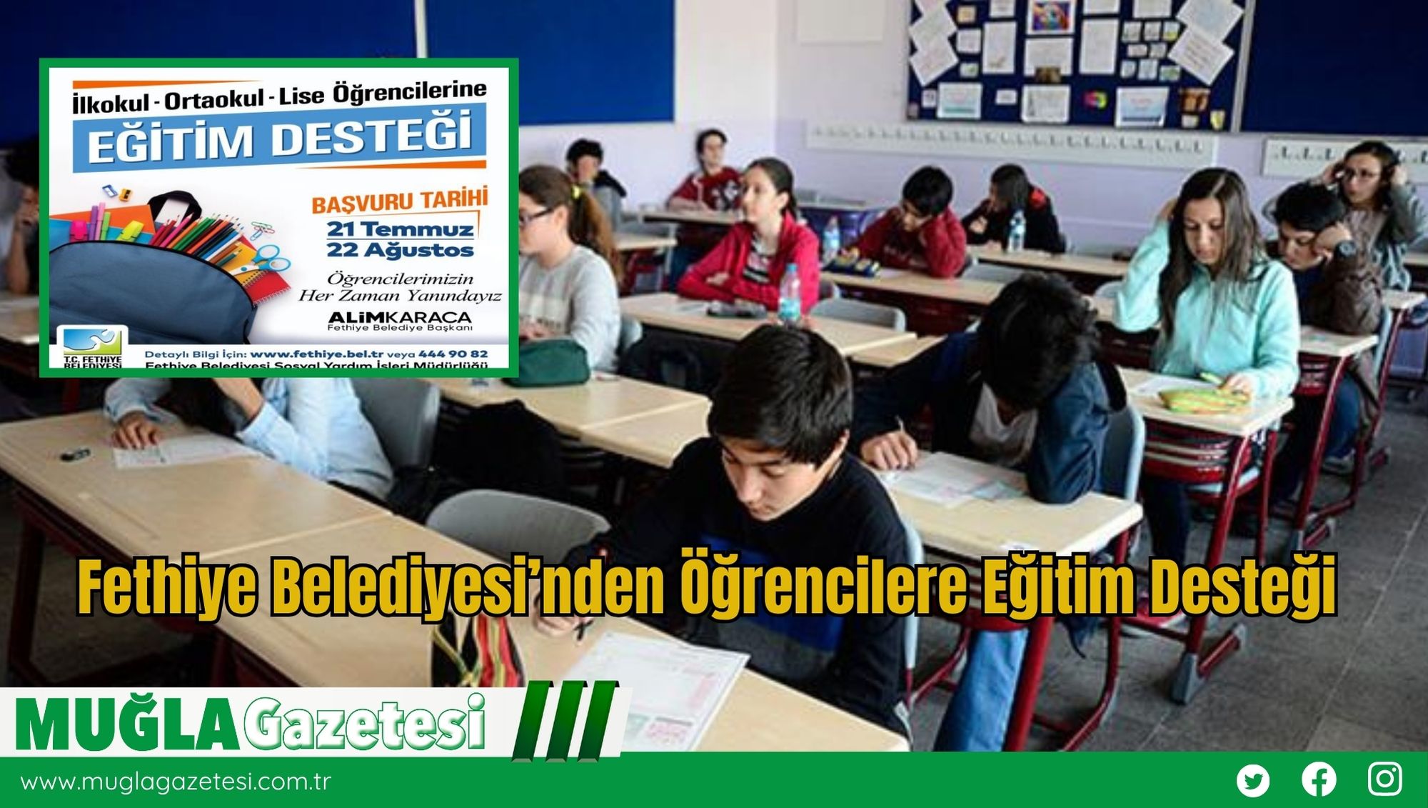 Fethiye Belediyesi’nden Öğrencilere Eğitim Desteği