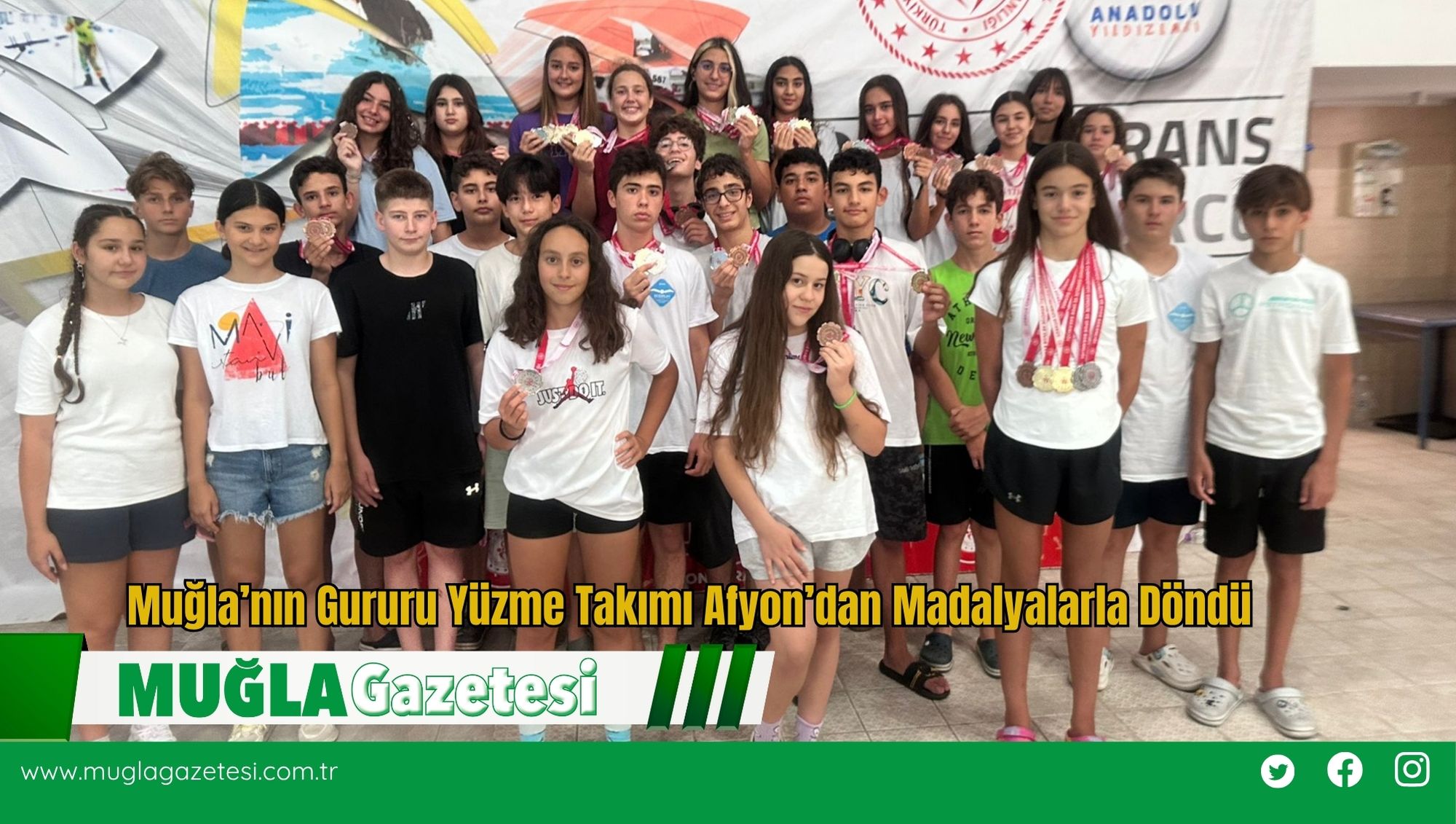 Muğla’nın Gururu Yüzme Takımı Afyon’dan Madalyalarla Döndü