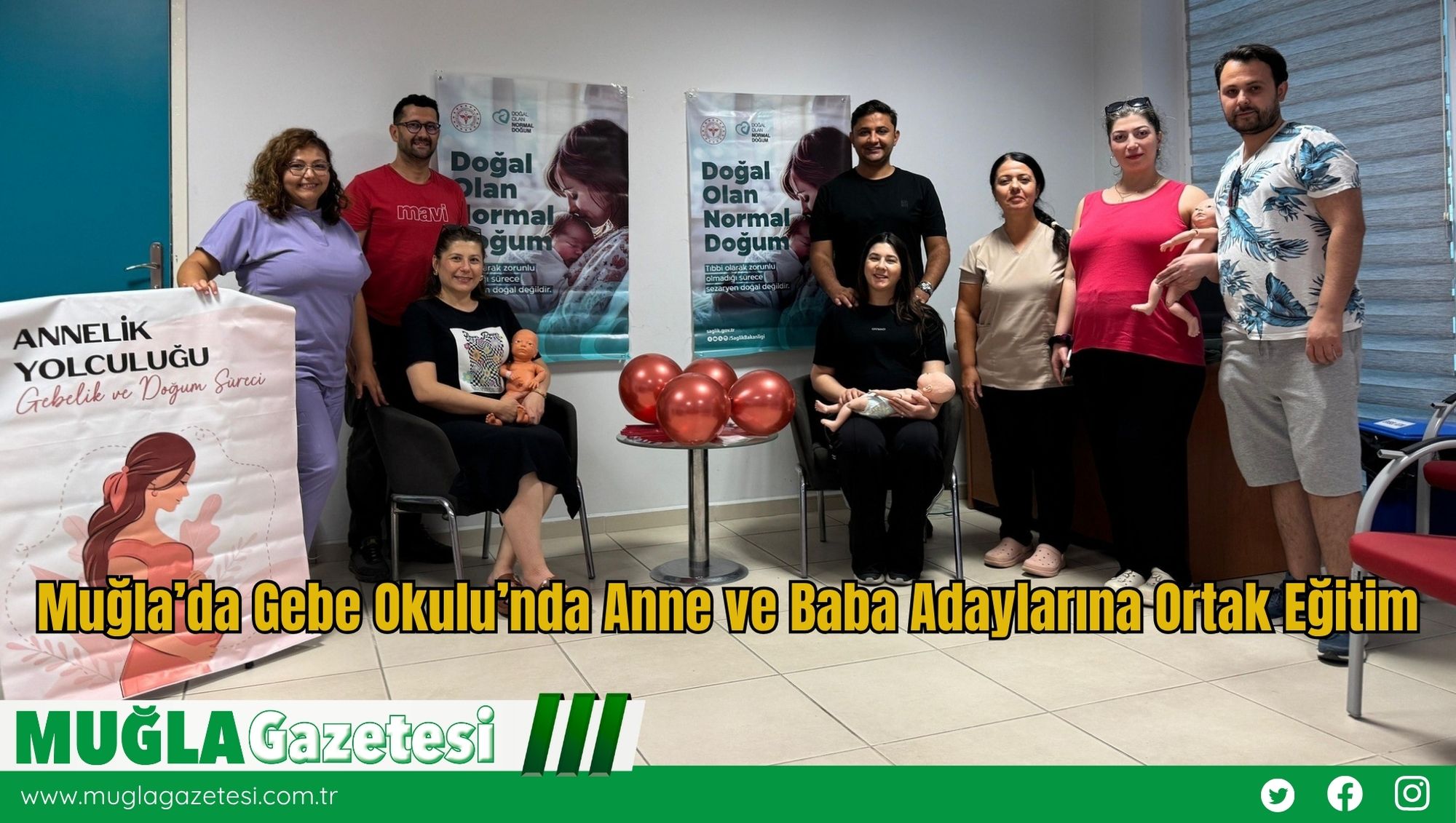 Muğla'da Gebe Okulu’nda Anne ve Baba Adaylarına Ortak Eğitim