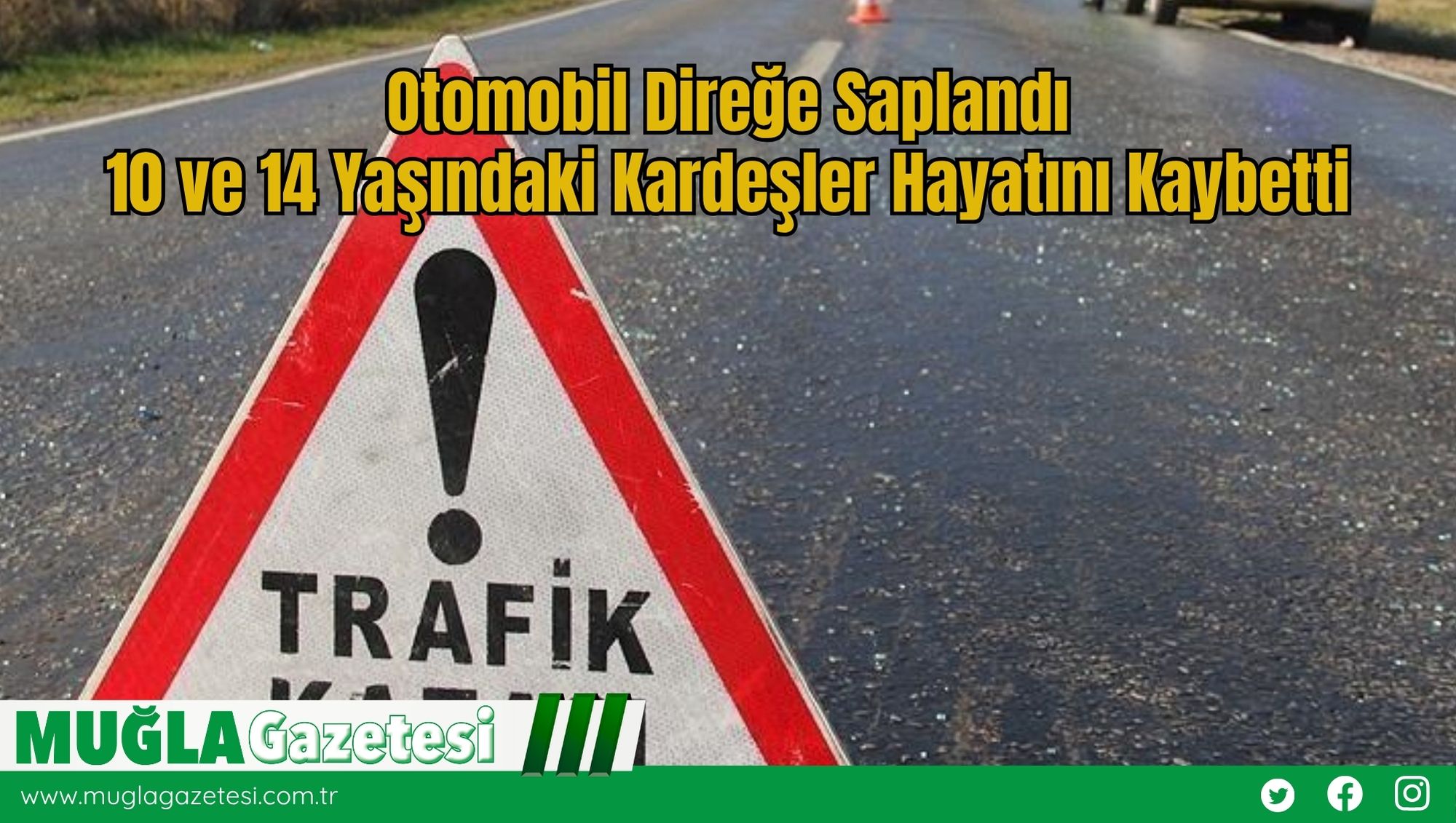 Otomobil Direğe Saplandı: 10 ve 14 Yaşındaki Kardeşler Hayatını Kaybetti