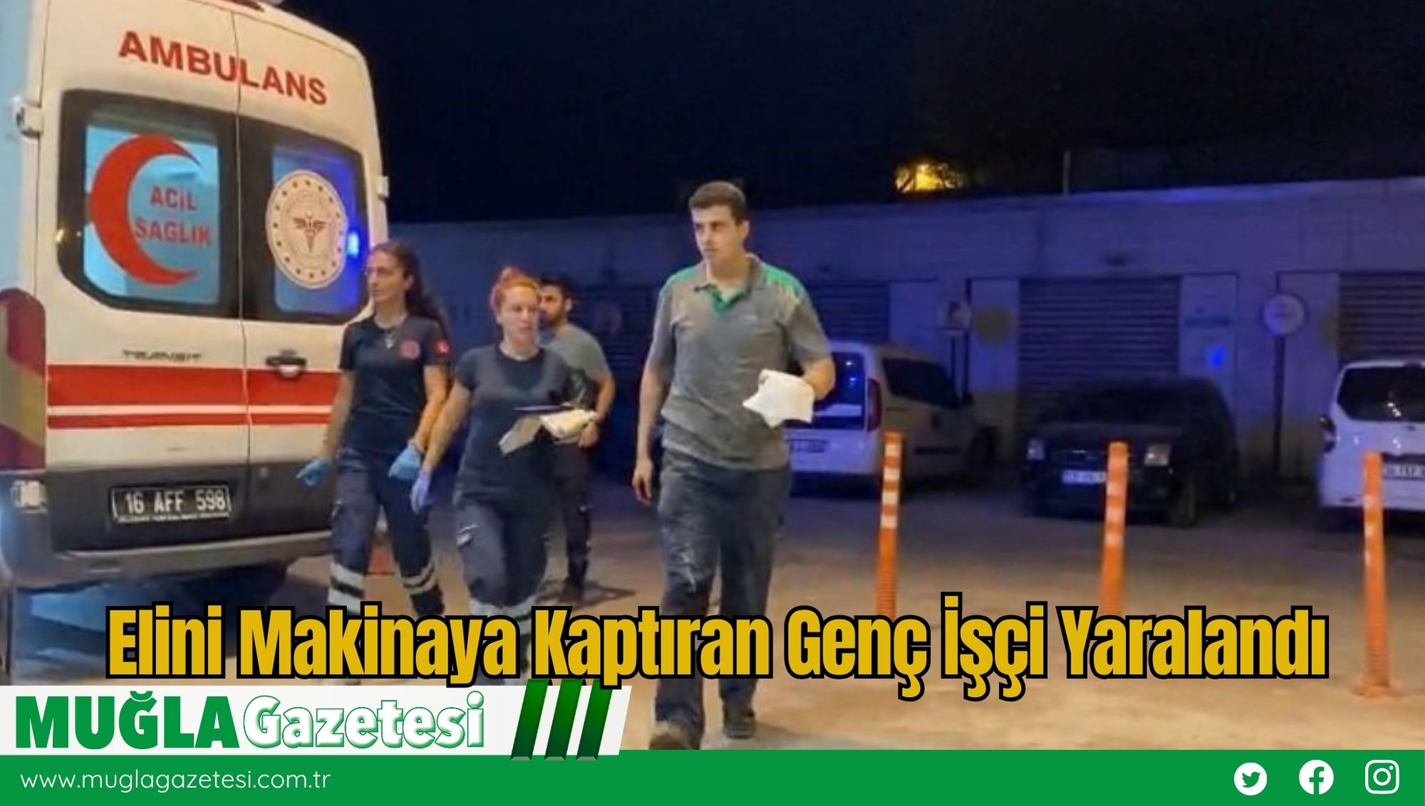 Elini Makinaya Kaptıran Genç İşçi Yaralandı