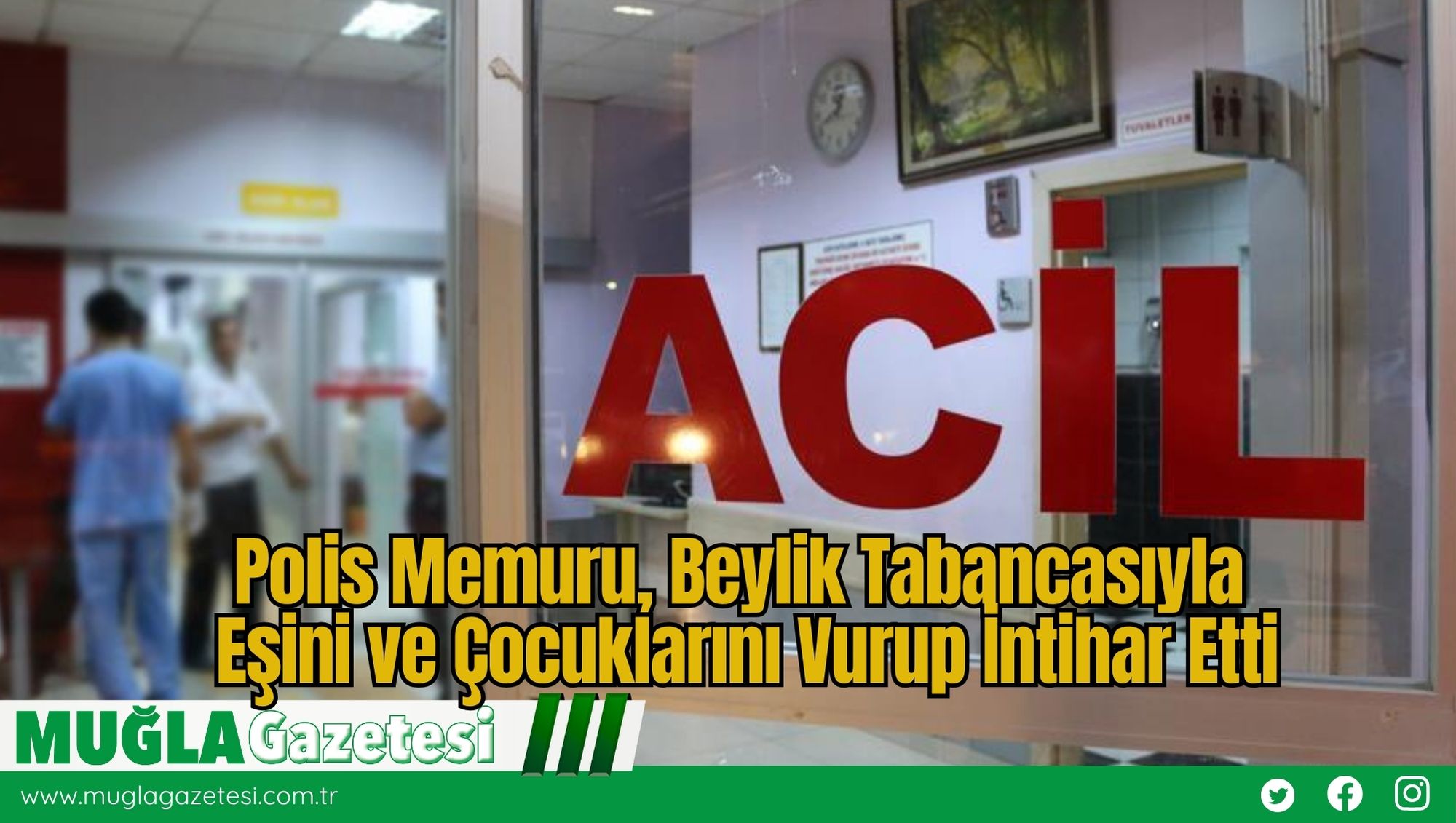 Polis Memuru, Beylik Tabancasıyla Eşini ve Çocuklarını Vurup İntihar Etti