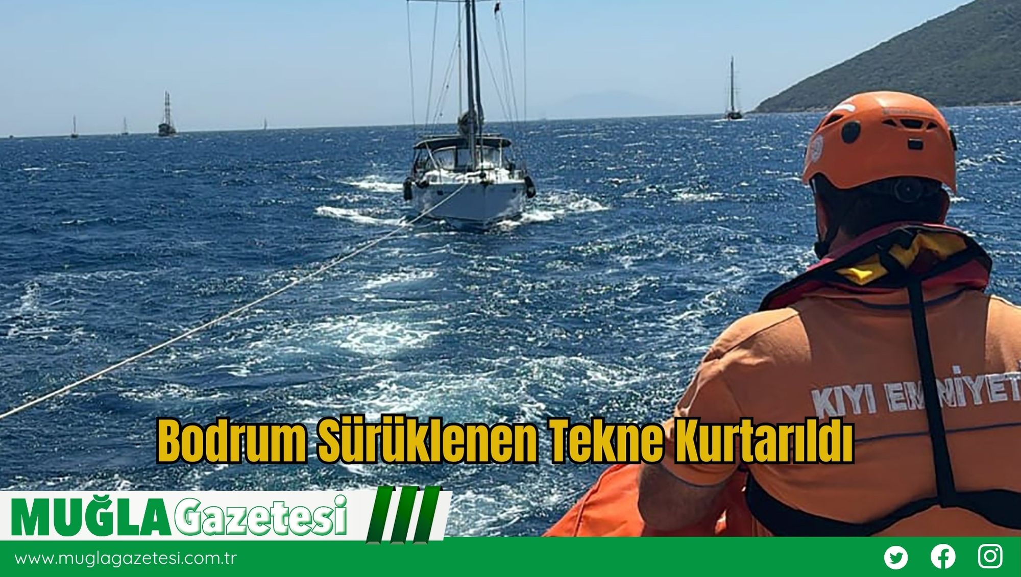 Bodrum Sürüklenen Tekne Kurtarıldı