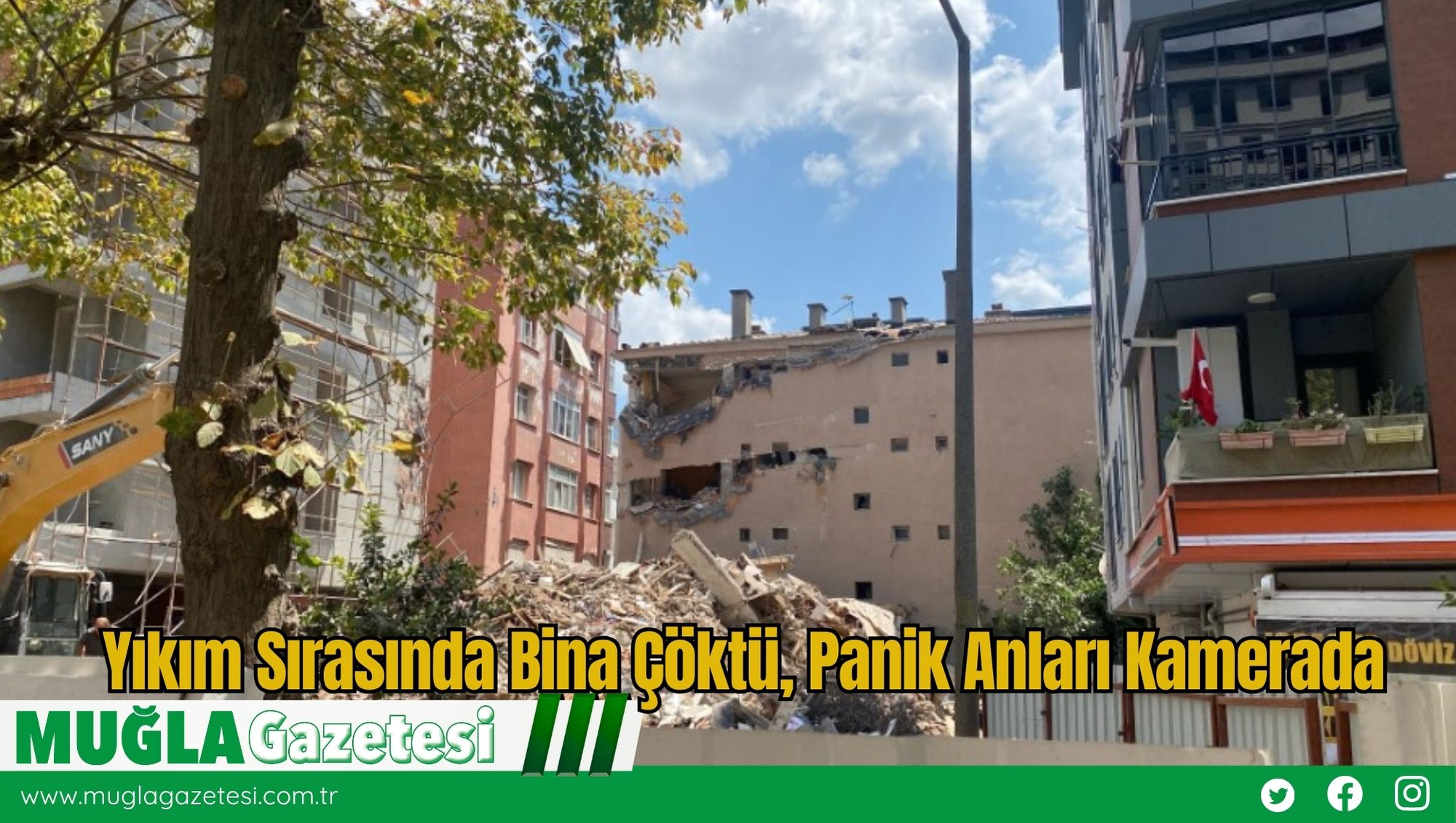 Yıkım Sırasında Bina Çöktü, Panik Anları Kamerada