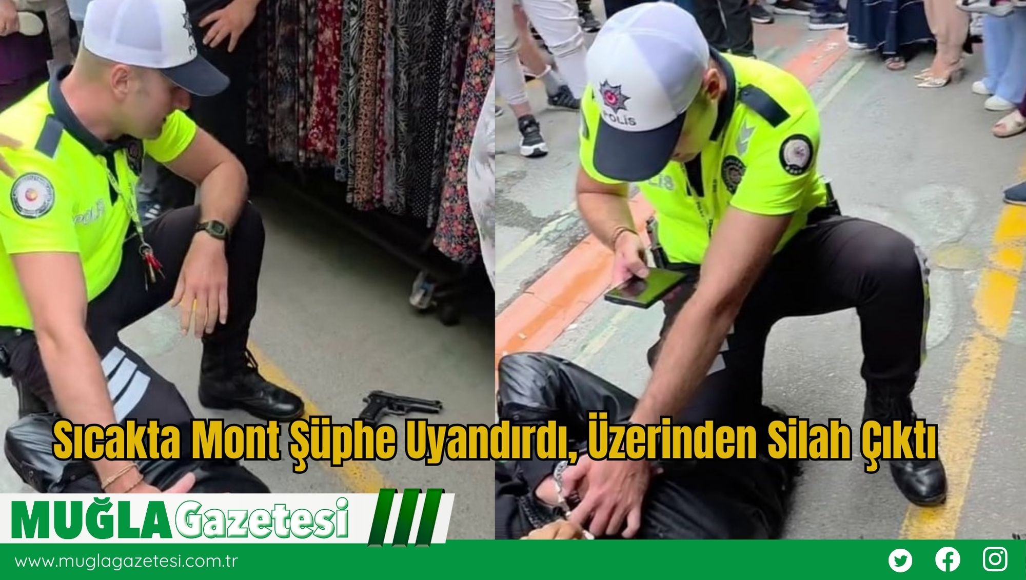 Sıcakta Mont Şüphe Uyandırdı, Üzerinden Silah Çıktı