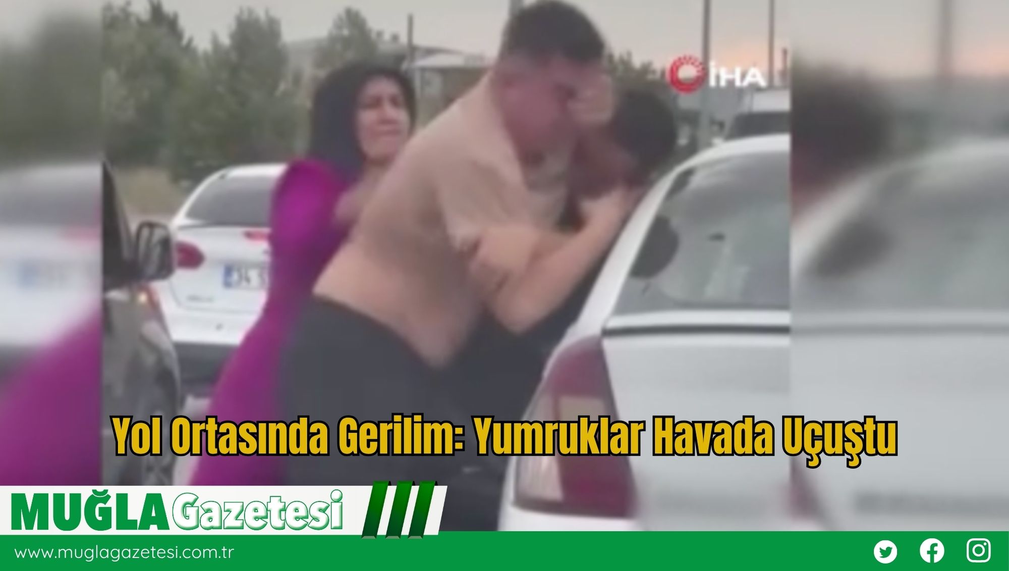 Yol Ortasında Gerilim: Yumruklar Havada Uçuştu