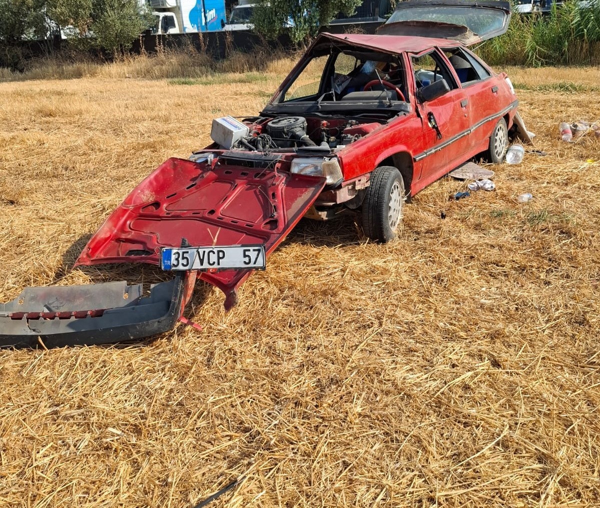 Feci Kaza: Otomobil Tarlaya Uçtu, Sürücü Hayatını Kaybetti