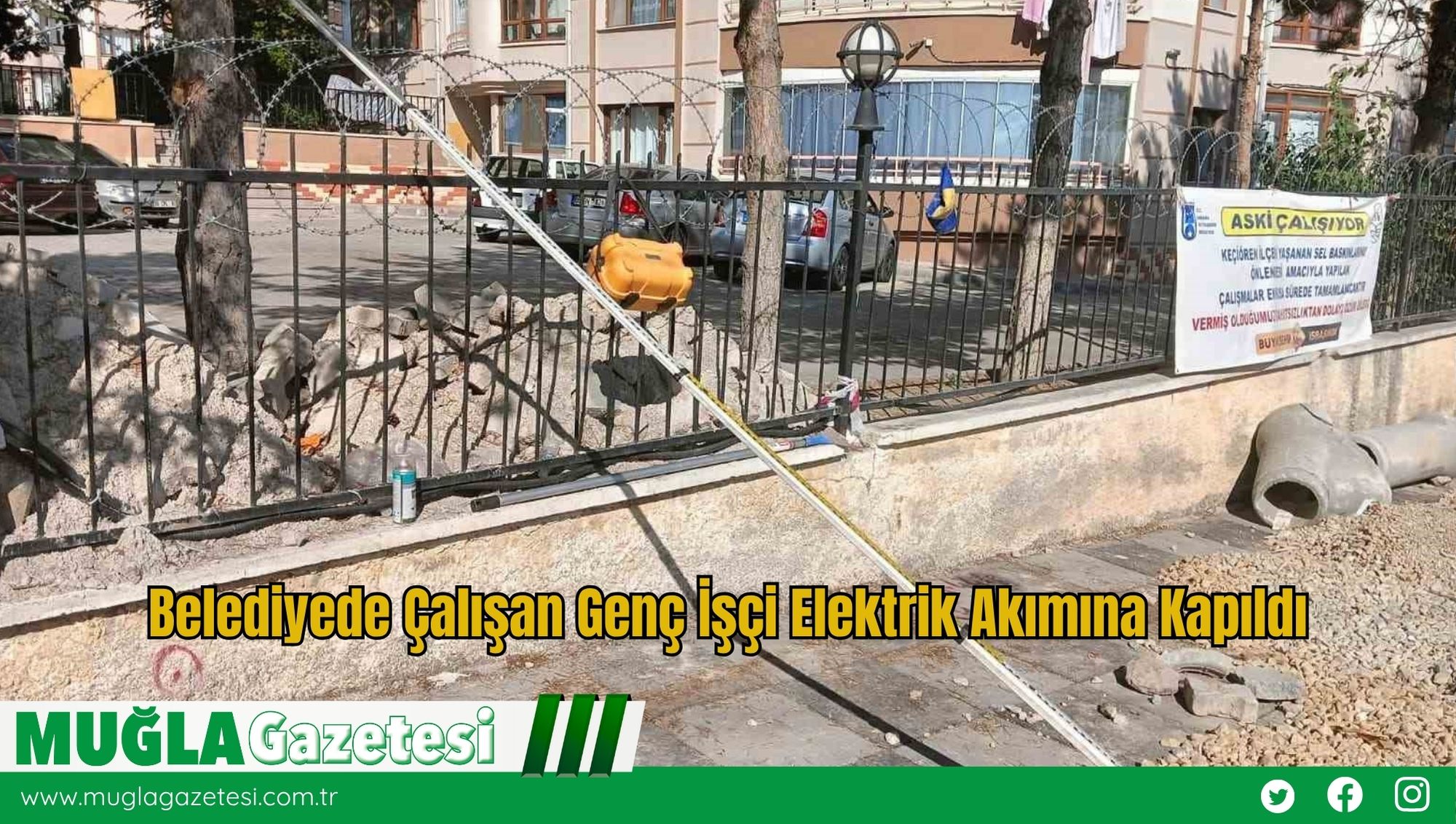 Belediyede Çalışan Genç İşçi Elektrik Akımına Kapıldı