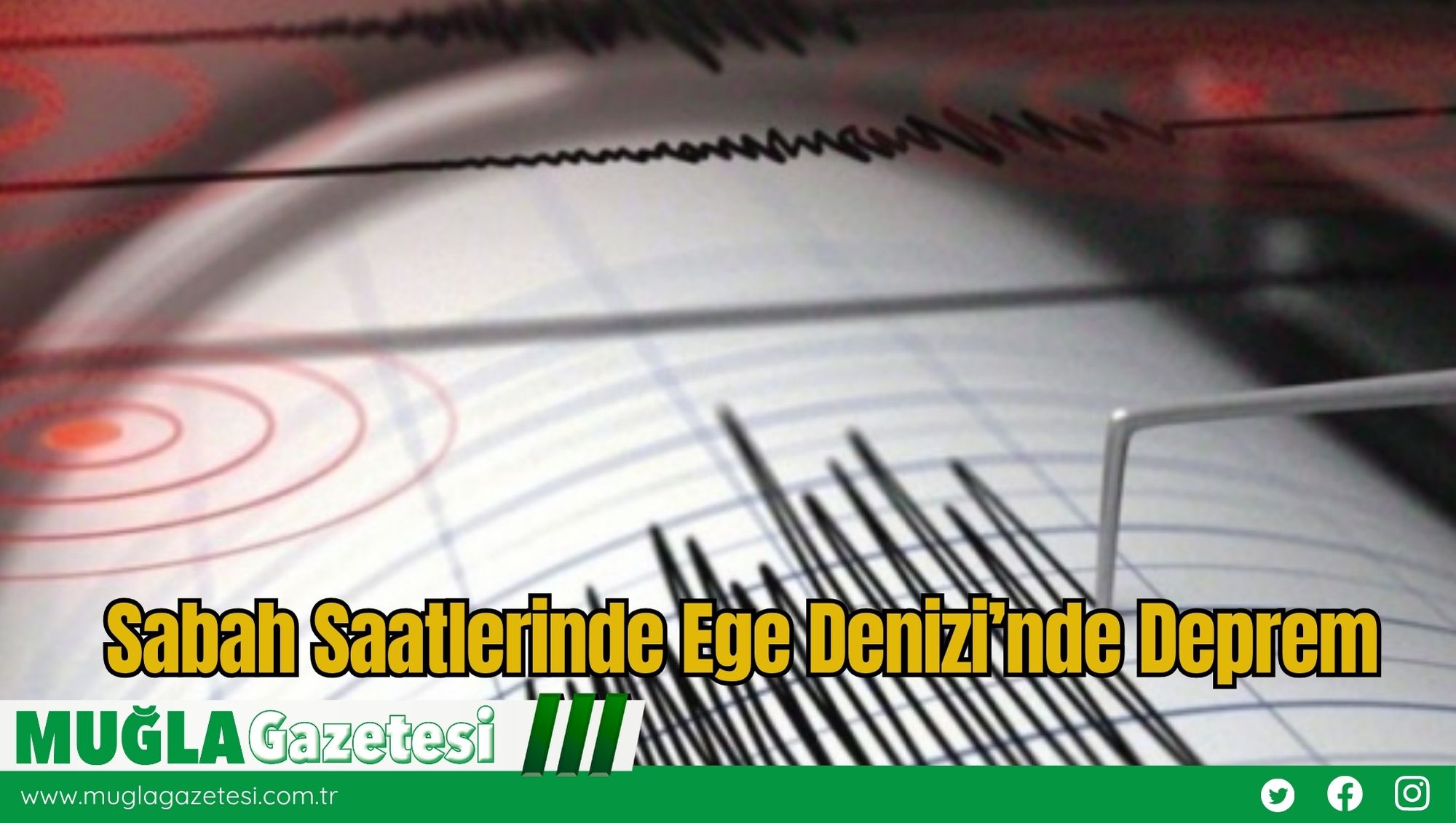 Sabah Saatlerinde Ege Denizi’nde Deprem