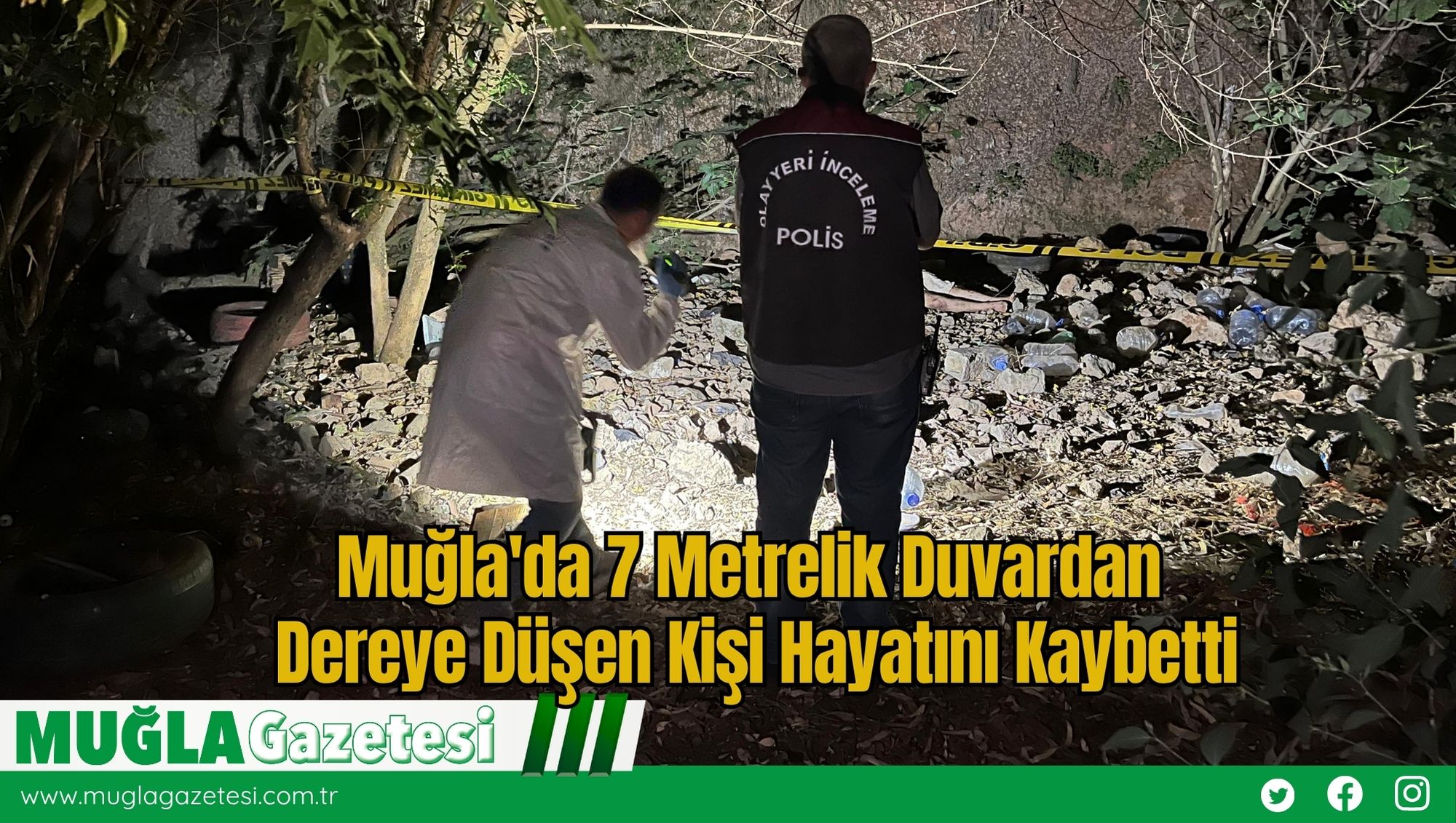 Muğla'da 7 Metrelik Duvardan Dereye Düşen Kişi Hayatını Kaybetti