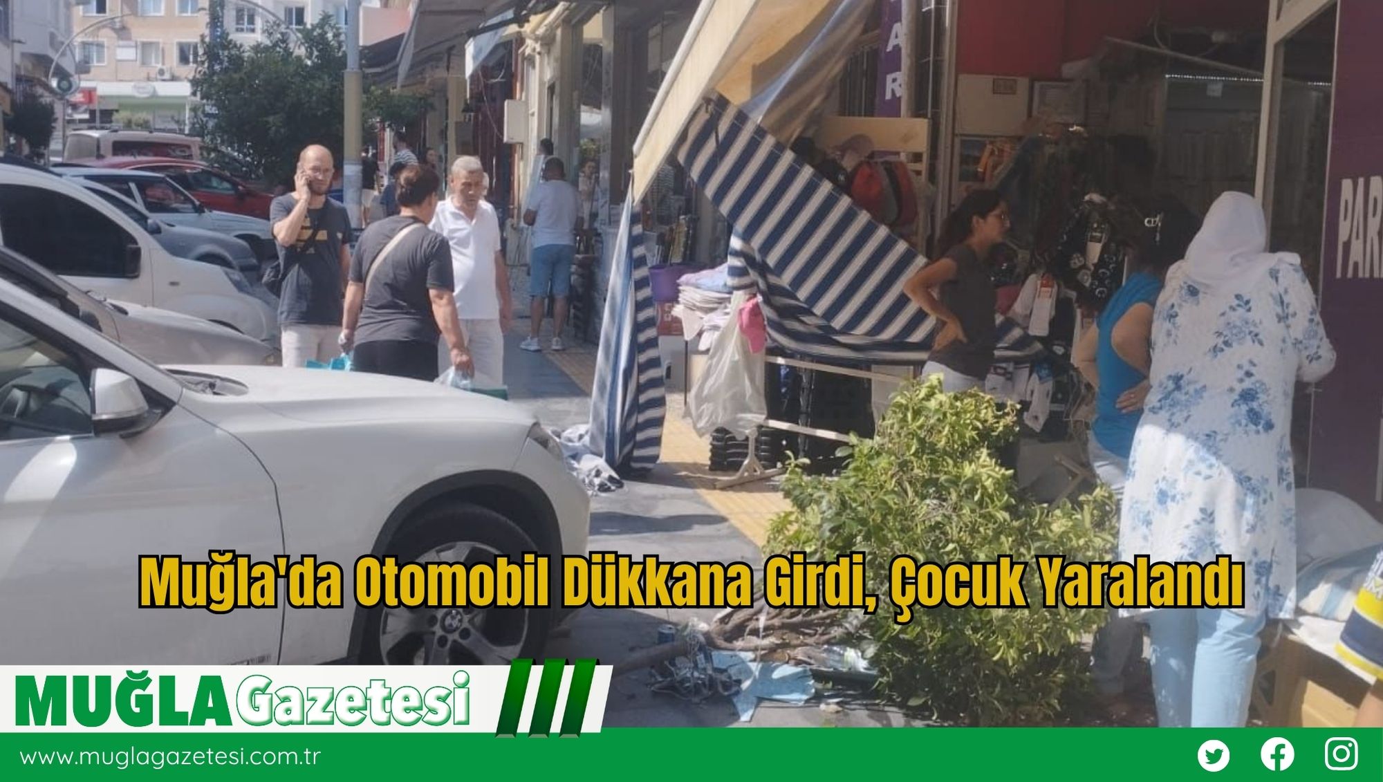 Muğla'da Otomobil Dükkana Girdi, Çocuk Yaralandı