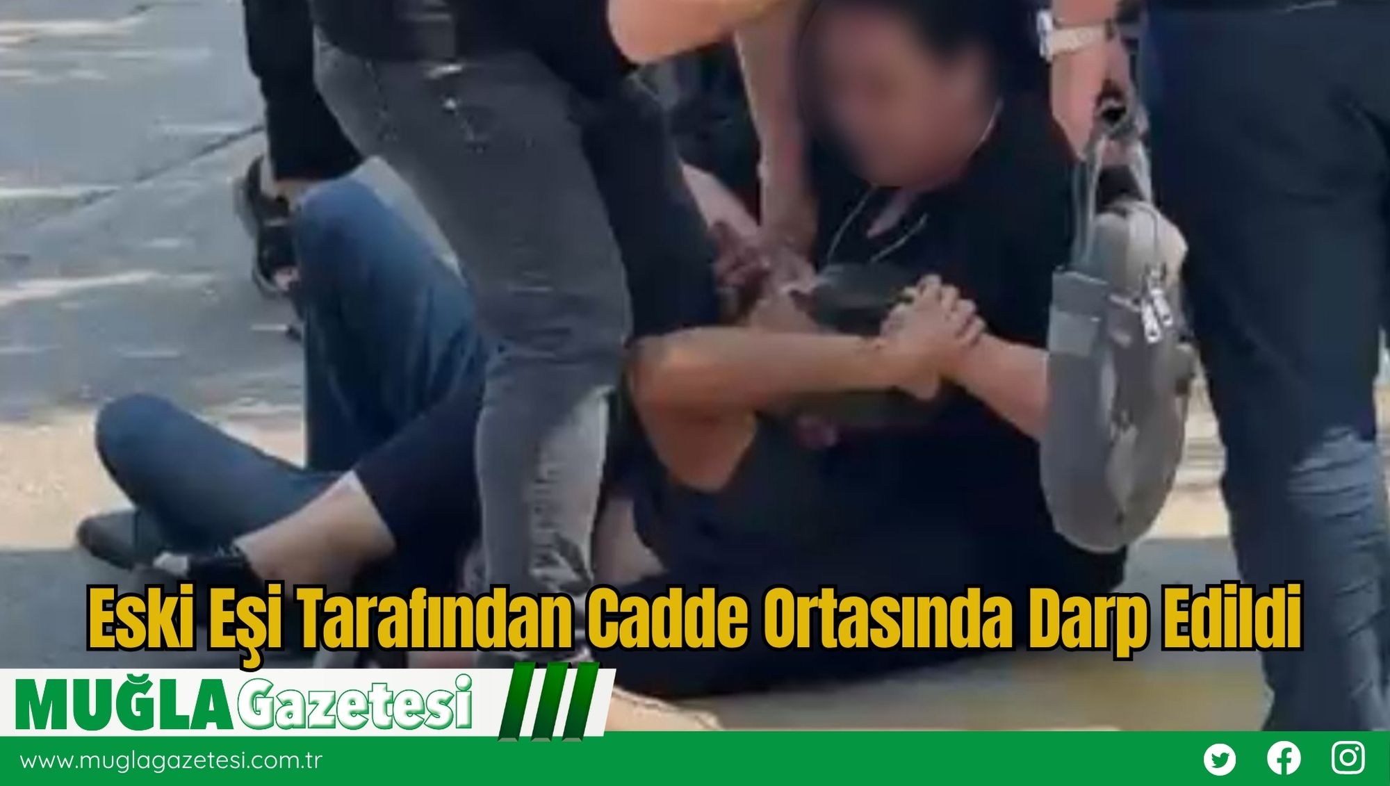 Eski Eşi Tarafından Cadde Ortasında Darp Edildi