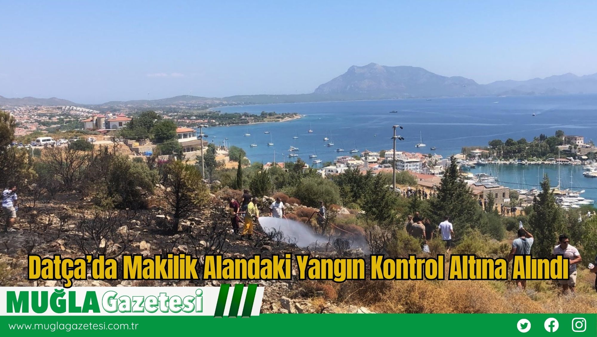 Datça’da Makilik Alandaki Yangın Kontrol Altına Alındı