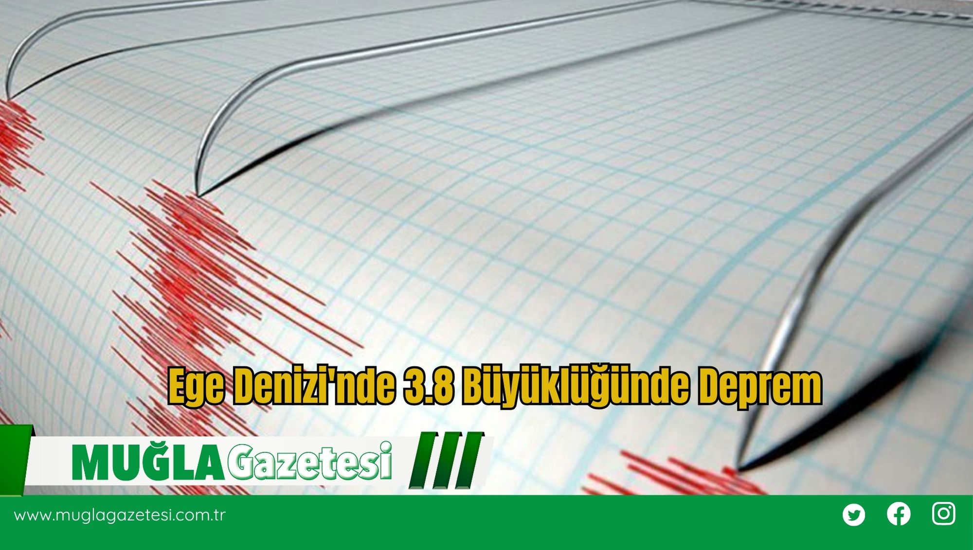 Ege Denizi'nde 3.8 Büyüklüğünde Deprem