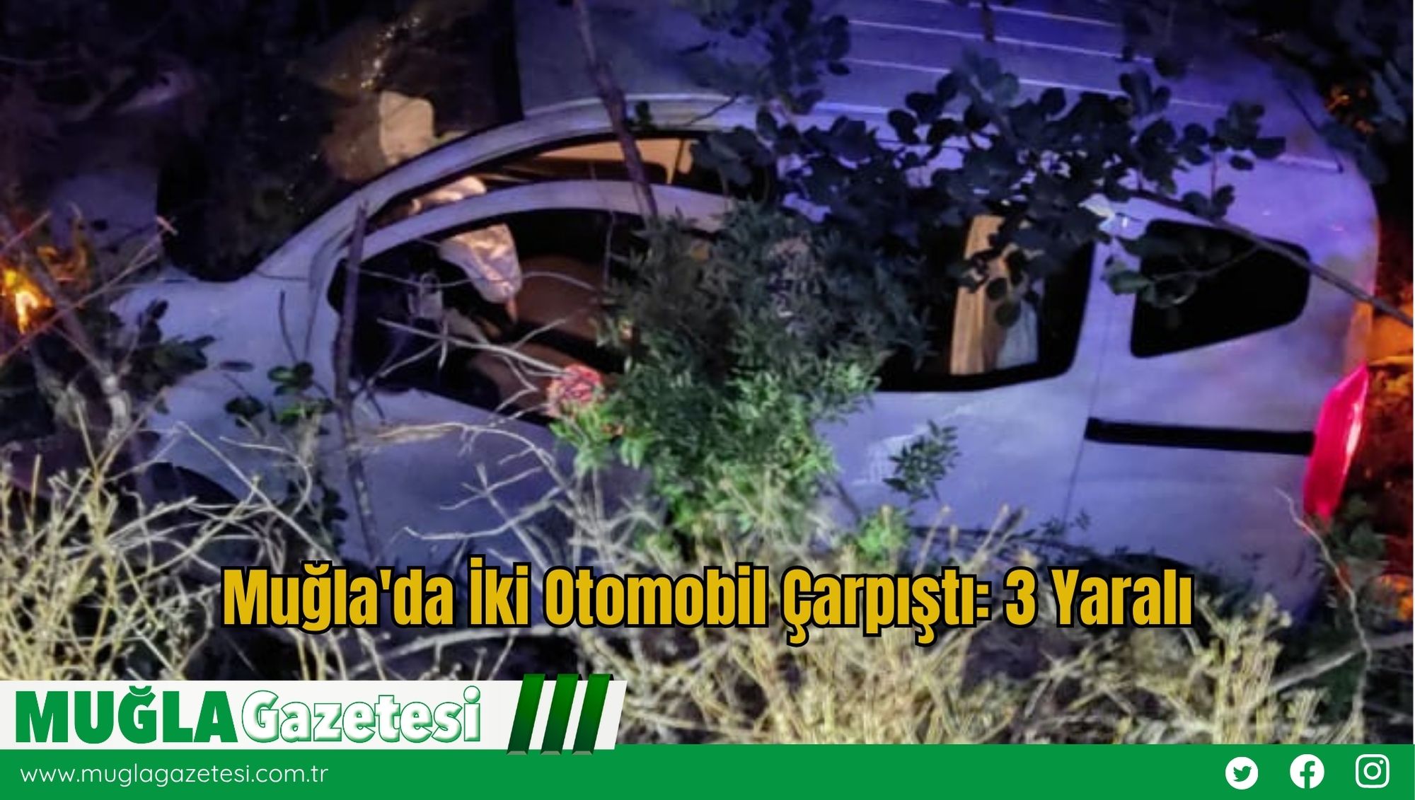 Muğla'da İki Otomobil Çarpıştı: 3 Yaralı