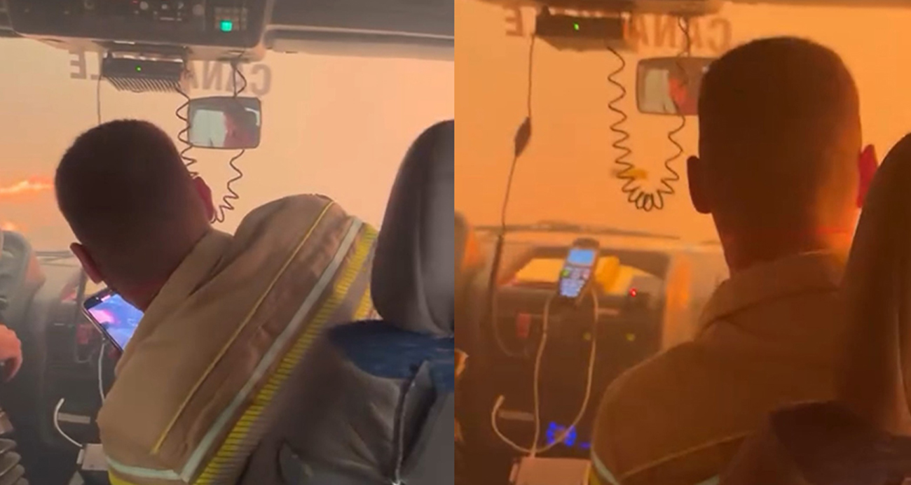 Yangında Alevlerin Arasında Kalan Ekibin Görüntüleri Ortaya Çıktı