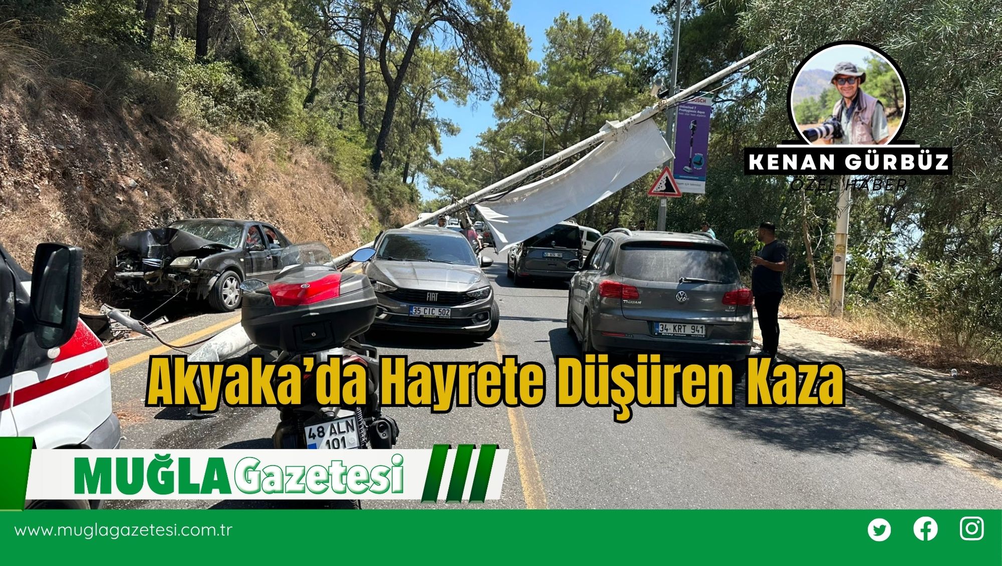 Akyaka’da Hayrete Düşüren Kaza