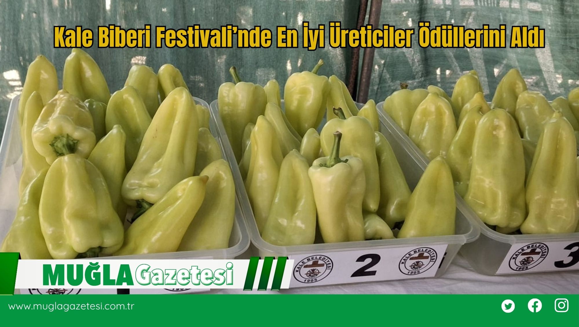 Kale Biberi Festivali’nde En İyi Üreticiler Ödüllerini Aldı