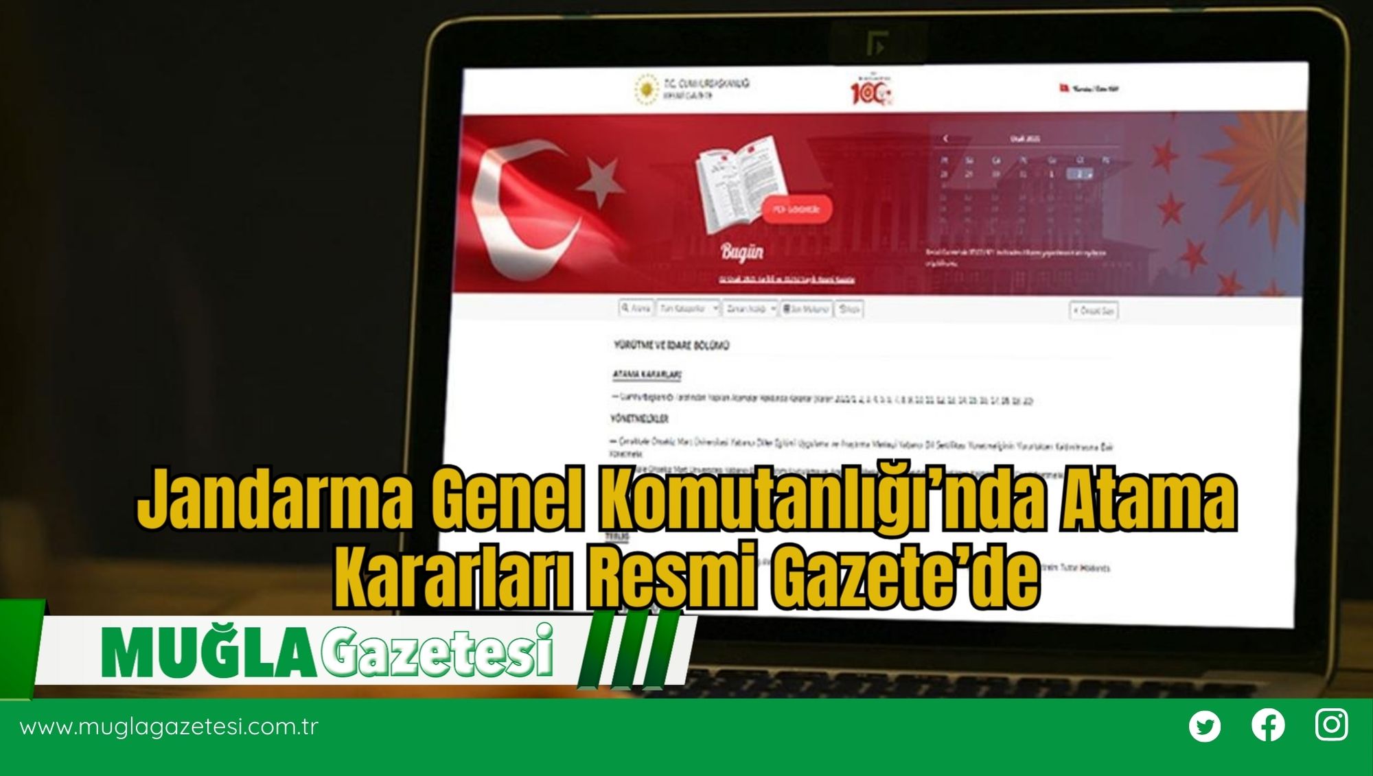 Jandarma Genel Komutanlığı'na İlişkin Atama Kararları Resmi Gazete'de