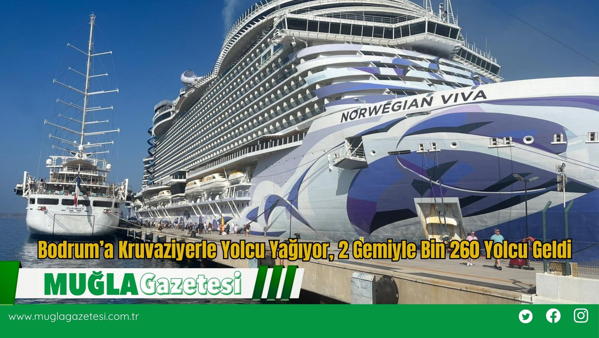 Bodrum’a Kruvaziyerle Yolcu Yağıyor, 2 Gemiyle Bin 260 Yolcu Geldi