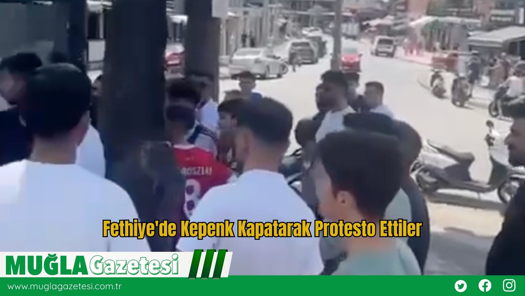 Fethiye'de Kepenk Kapatarak Protesto Ettiler
