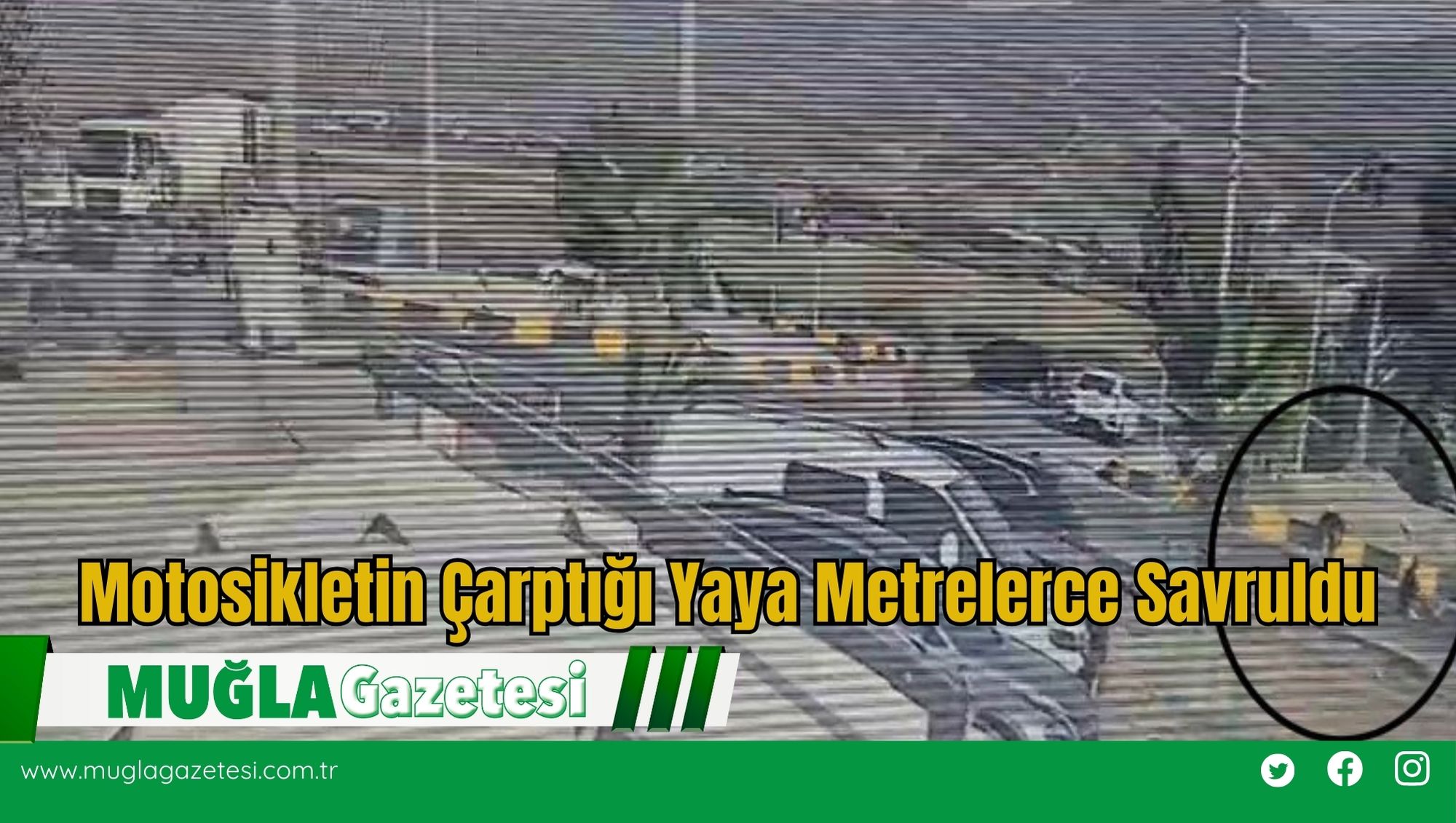 Motosikletin Çarptığı Yaya Metrelerce Savruldu