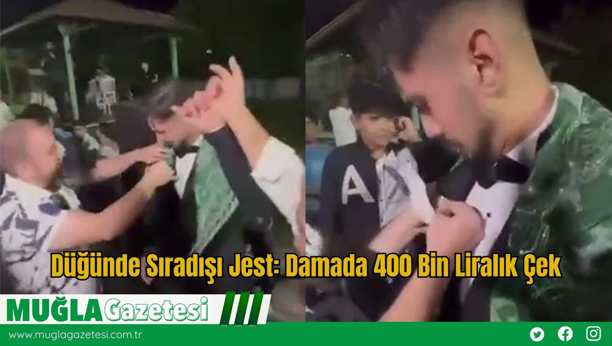 Düğünde Sıradışı Jest: Damada 400 Bin Liralık Çek