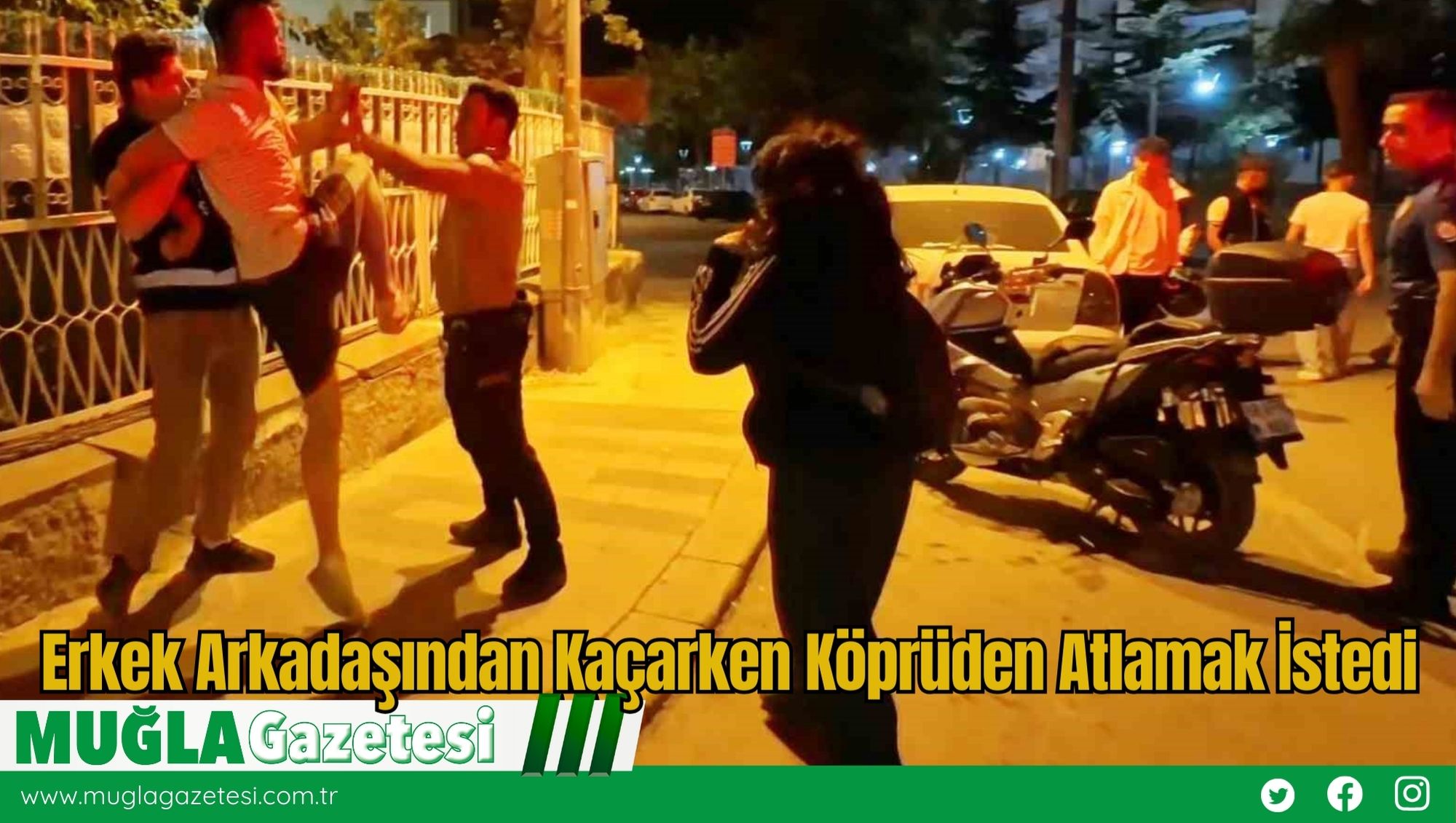 Erkek Arkadaşından Kaçarken Köprüden Atlamak İstedi