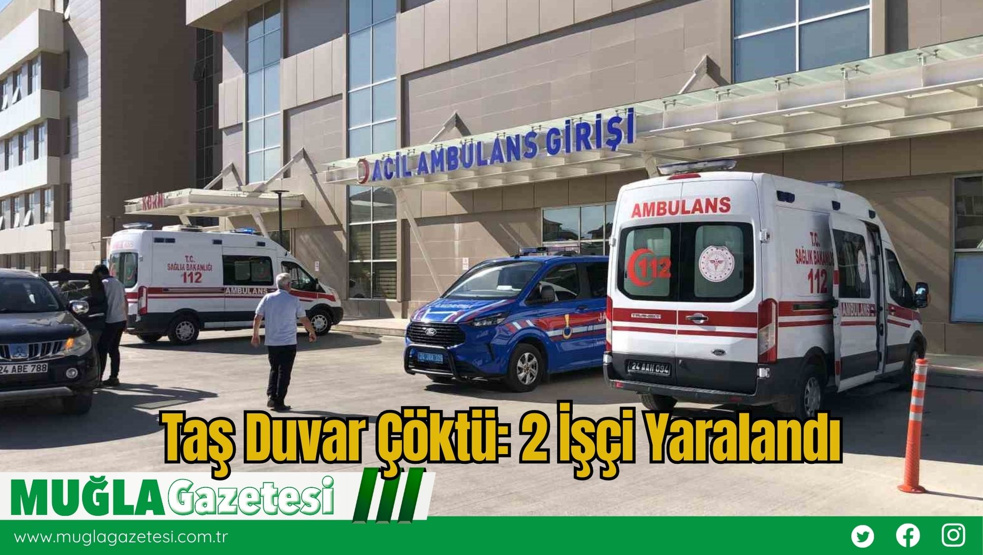 Taş Duvar Çöktü: 2 İşçi Yaralandı