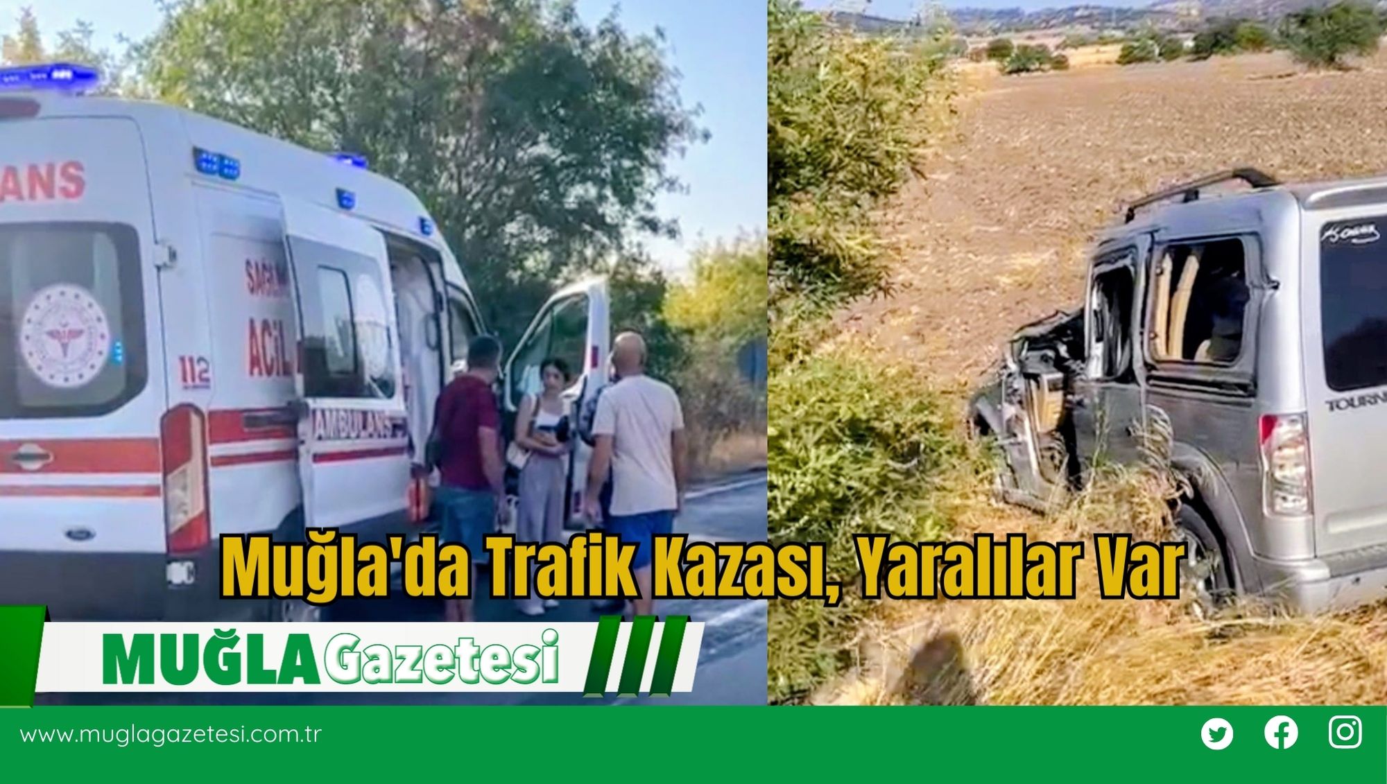 Muğla'da Trafik Kazası, Yaralılar Var