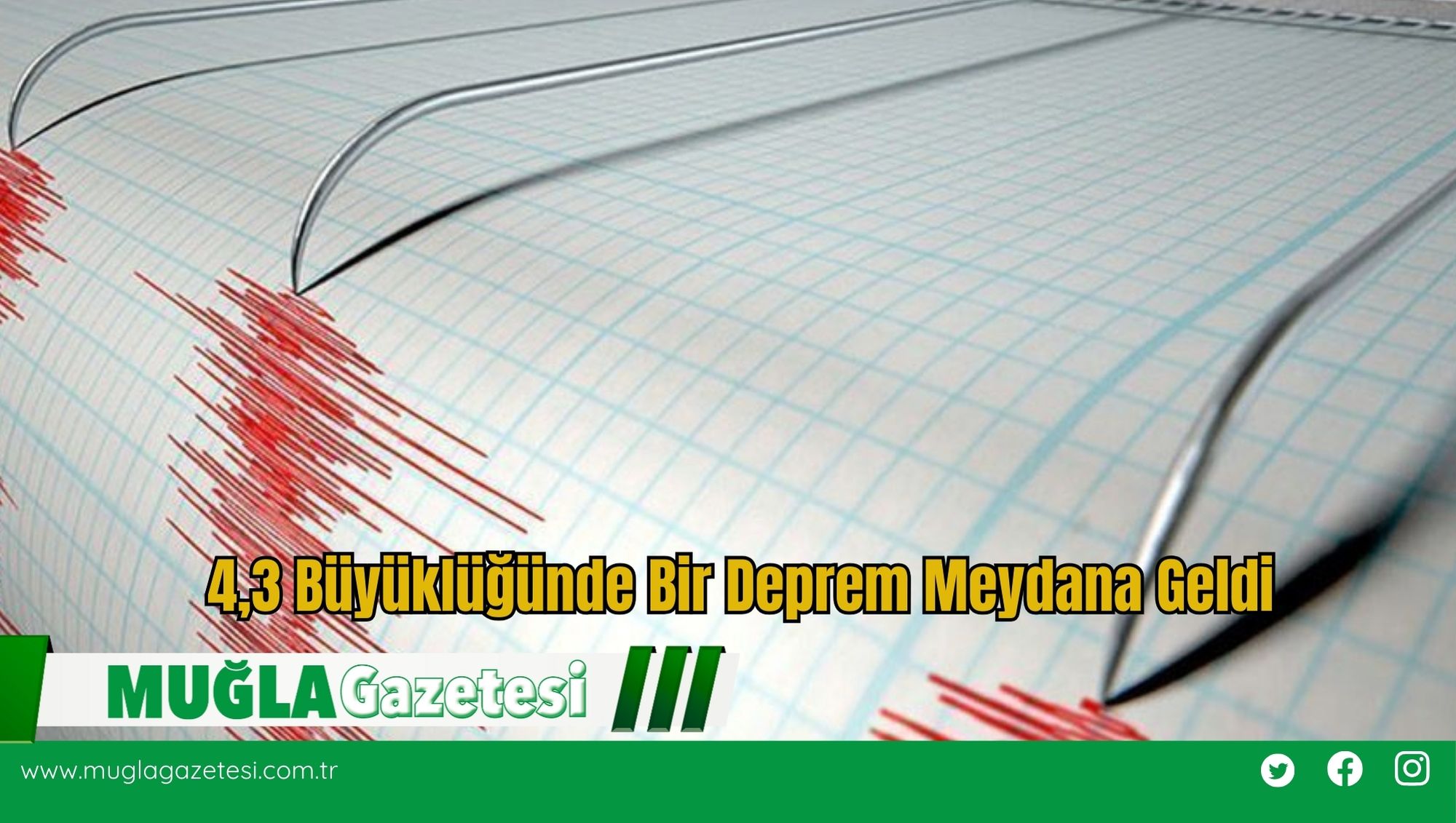 4,3 Büyüklüğünde Bir Deprem Meydana Geldi