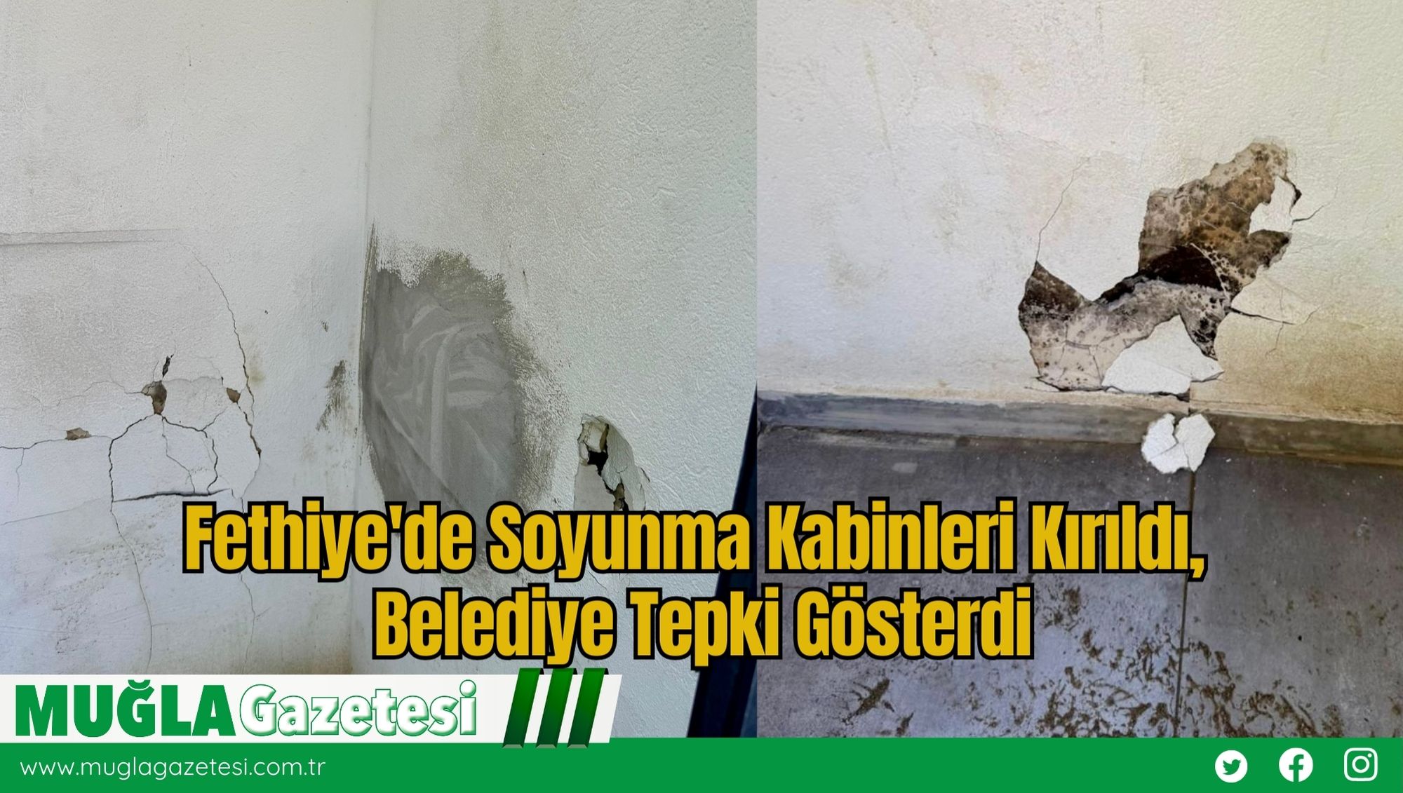 Fethiye'de Soyunma Kabinleri Kırıldı, Belediye Tepki Gösterdi