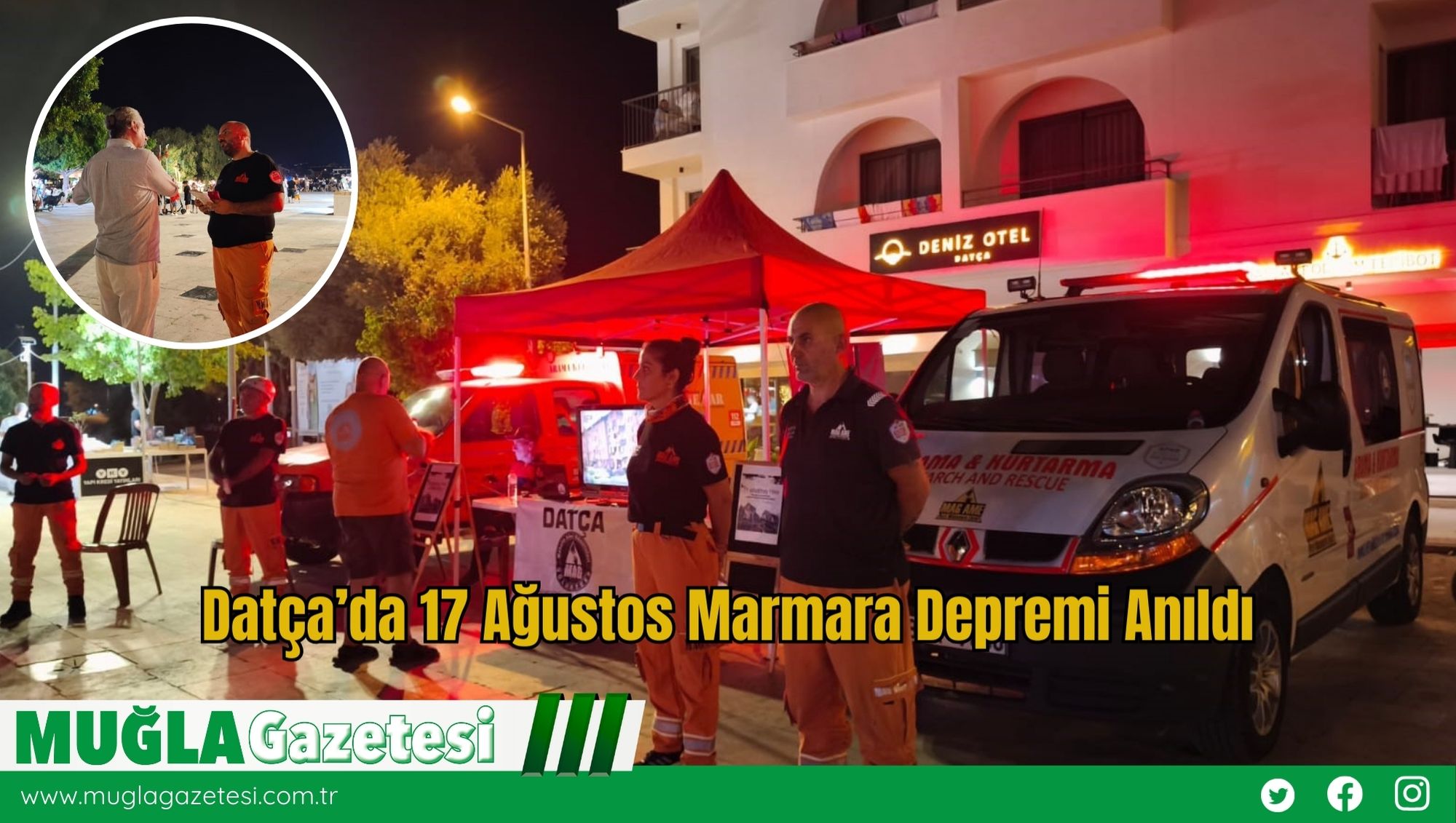 Datça’da 17 Ağustos Marmara Depremi Anıldı