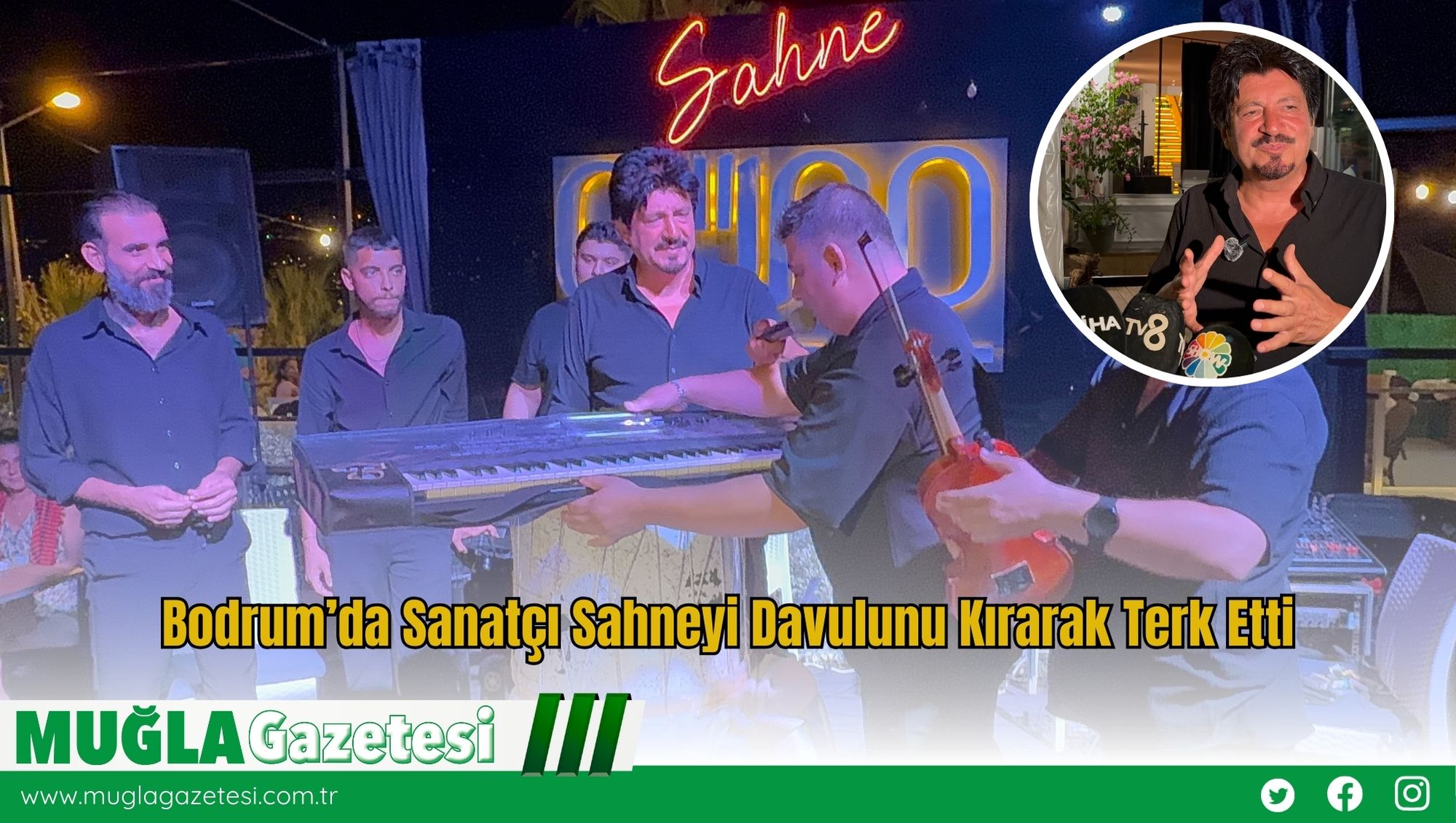 Bodrum’da Sanatçı Sahneyi Davulunu Kırarak Terk Etti