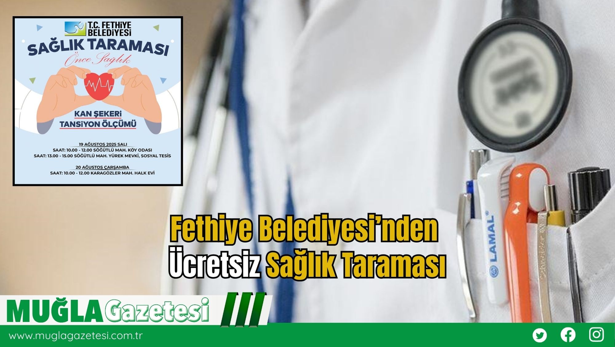Fethiye Belediyesi’nden Ücretsiz Sağlık Taraması