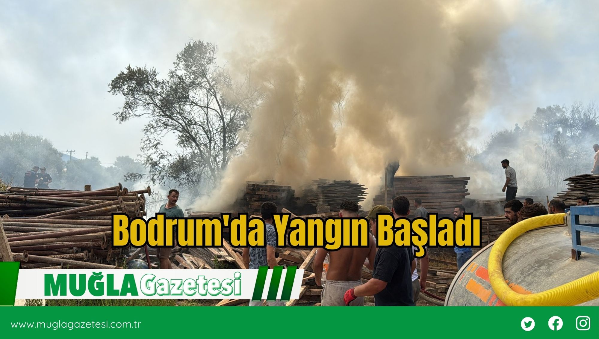 Bodrum'da Yangın Başladı