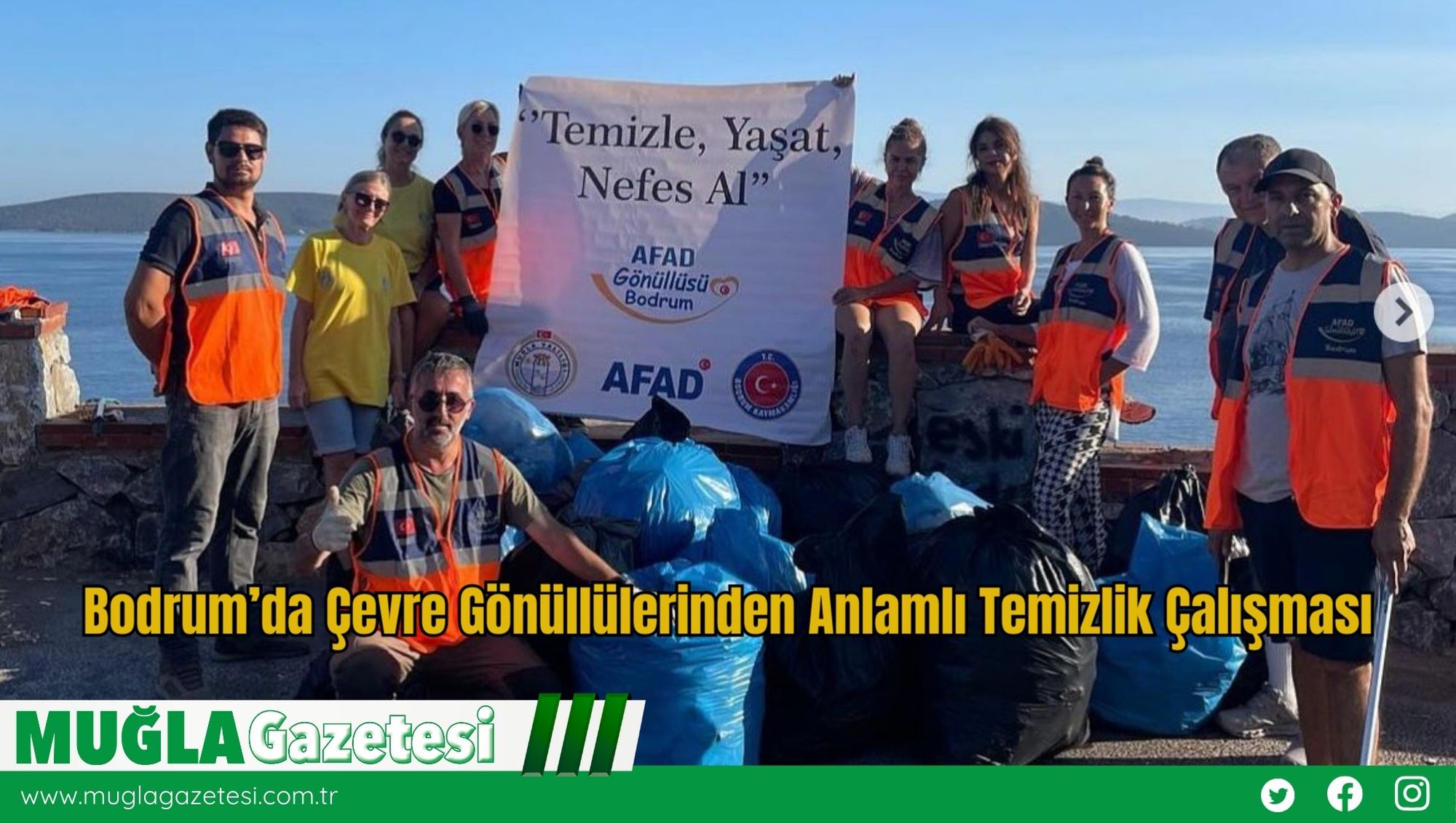 Bodrum’da Çevre Gönüllülerinden Anlamlı Temizlik Çalışması