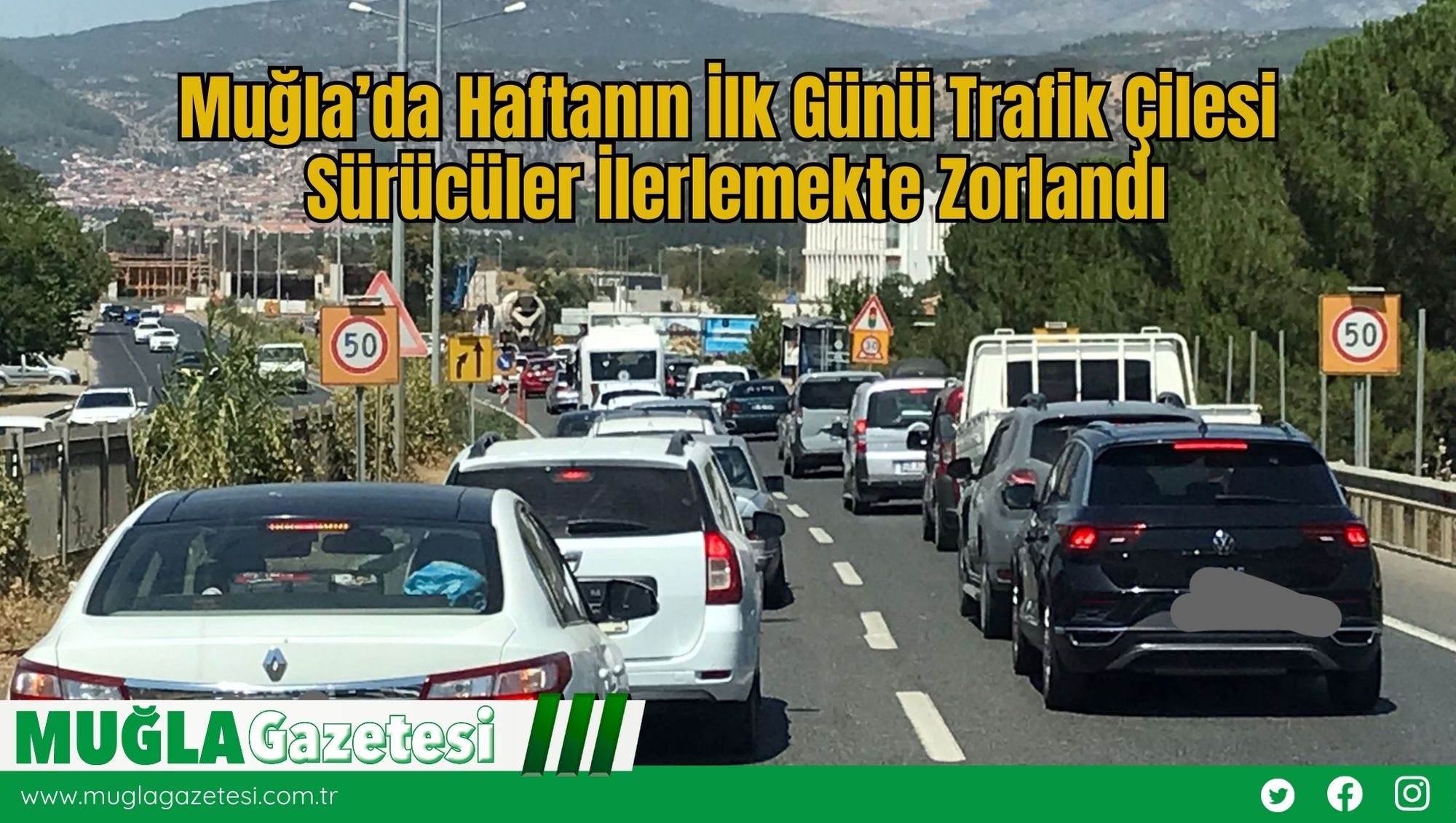 Muğla’da Haftanın İlk Günü Trafik Çilesi: Sürücüler İlerlemekte Zorlandı