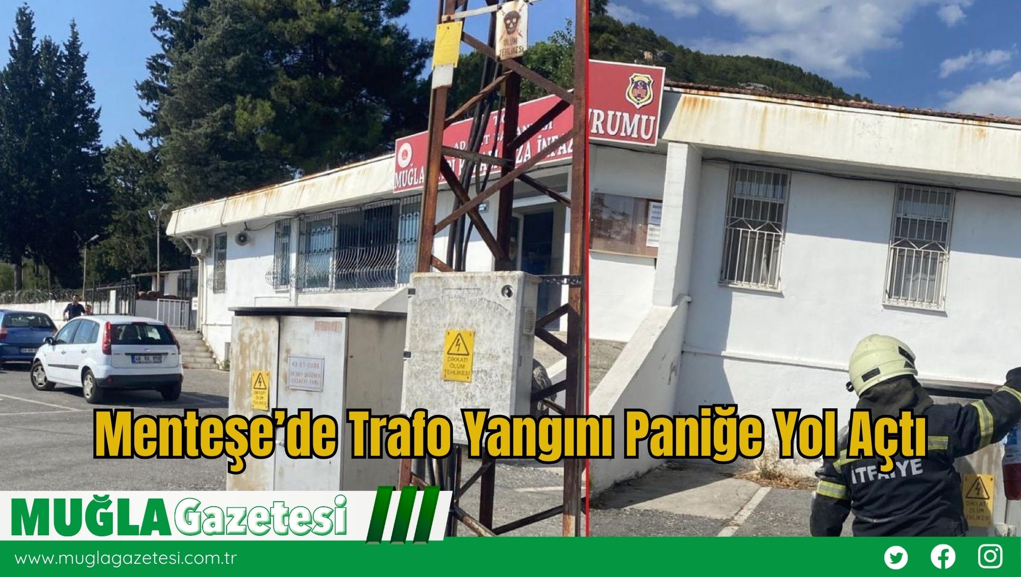 Menteşe’de Trafo Yangını Paniğe Yol Açtı