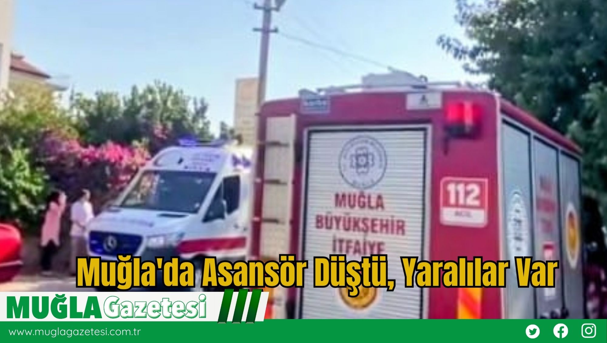 Muğla'da Asansör Düştü, Yaralılar Var