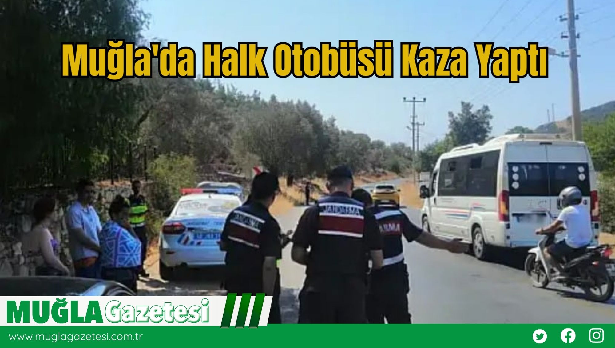 Muğla'da Halk Otobüsü Kaza Yaptı
