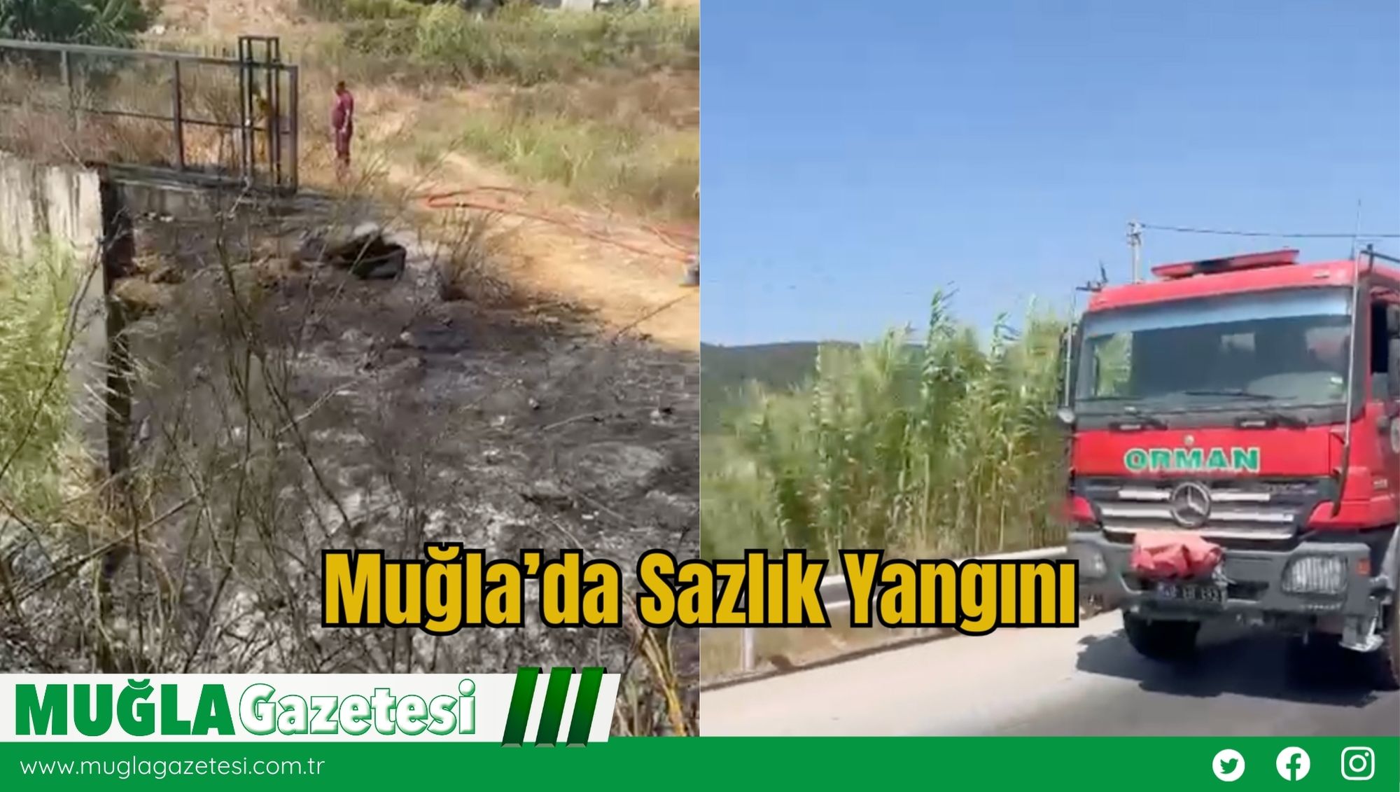 Muğla’da Sazlık Yangını