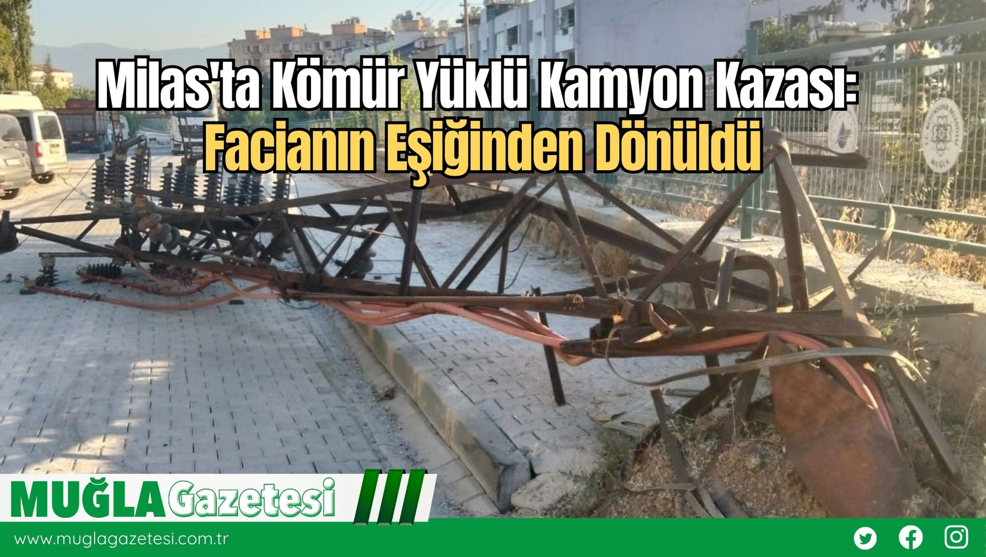 Milas'ta Kömür Yüklü Kamyon Kazası: Facianın Eşiğinden Dönüldü