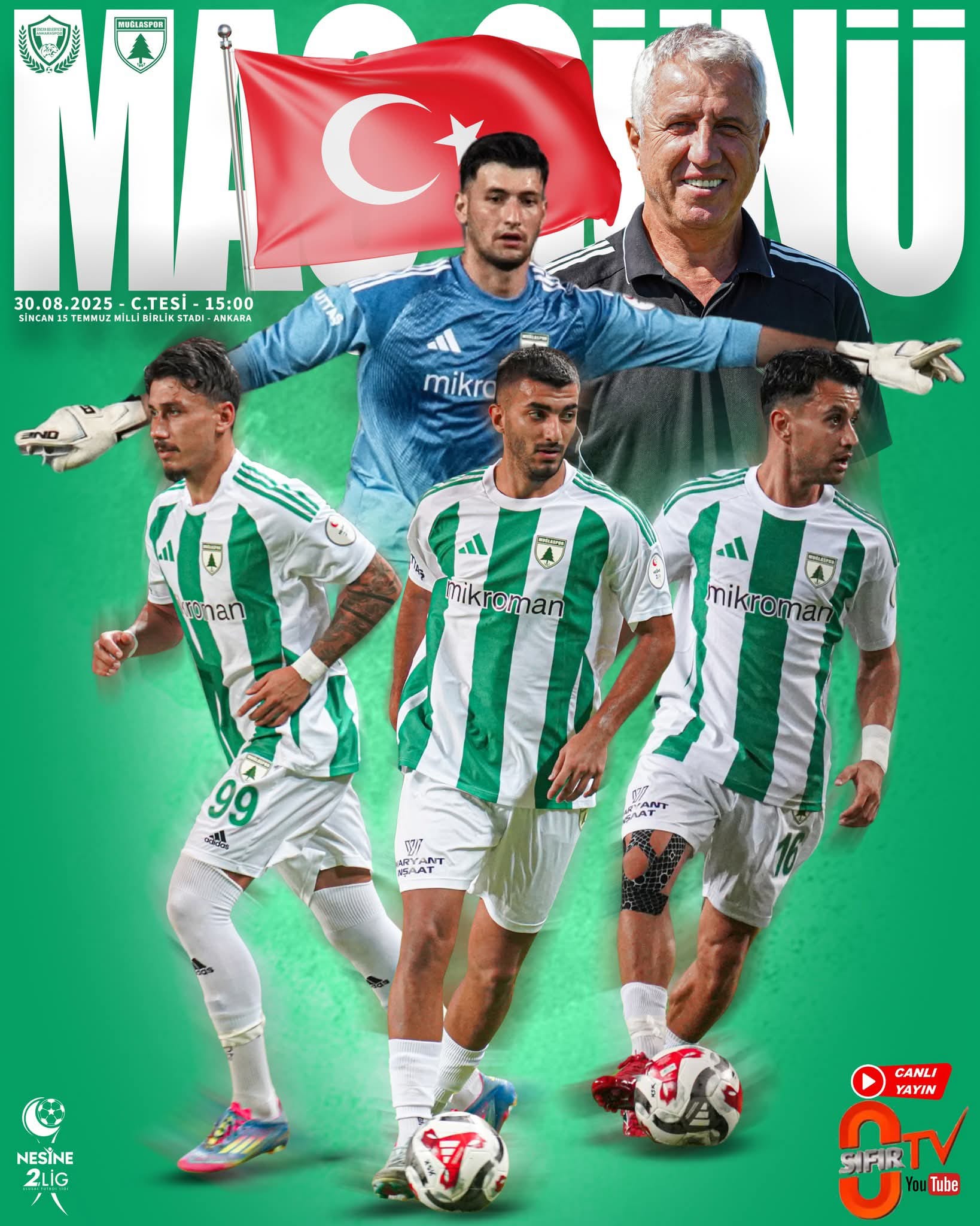 Muğlaspor, Bugün Sincan Belediyesi Ankaraspor Deplasmanında