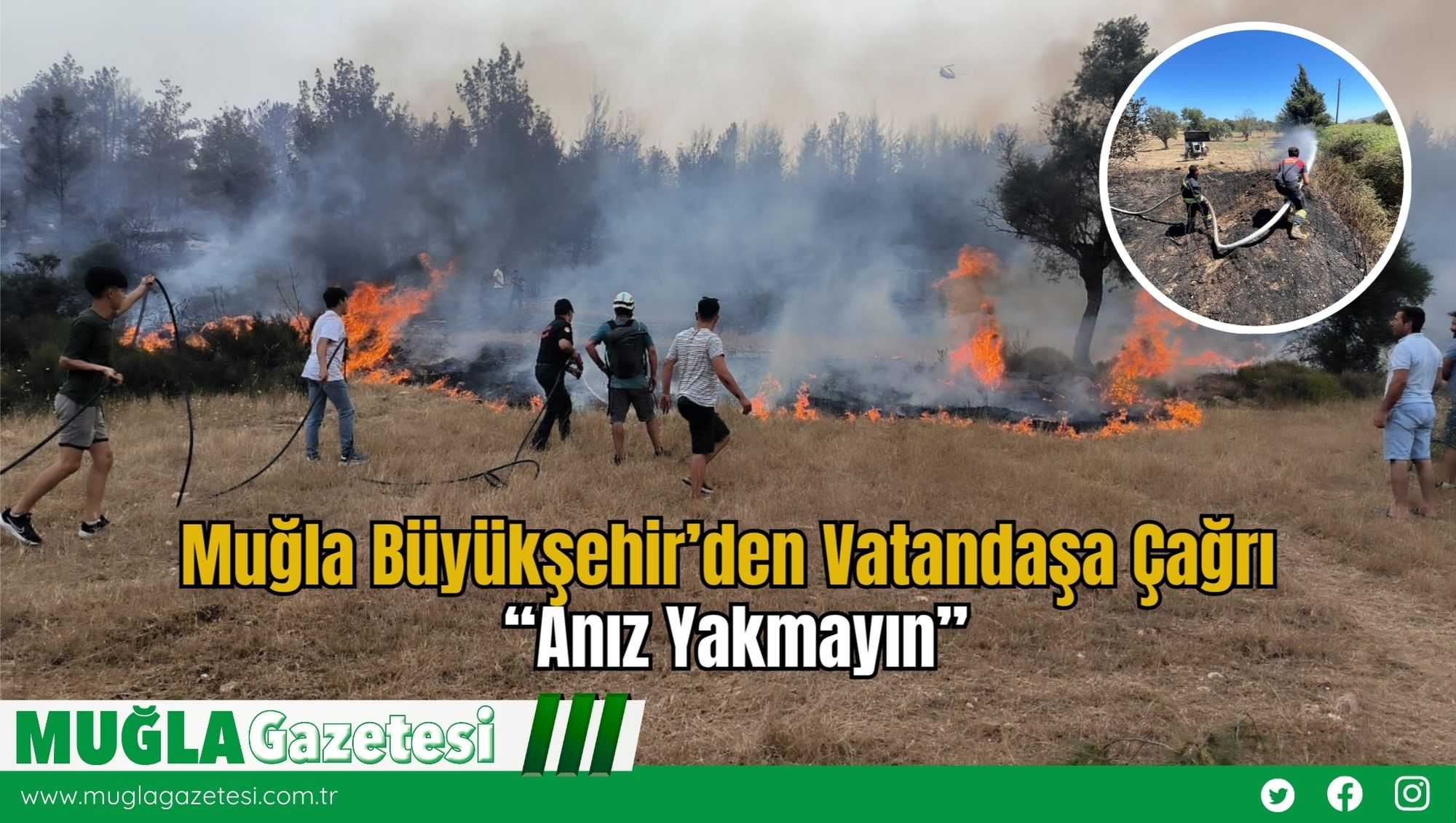 Muğla Büyükşehir’den Vatandaşa Çağrı: “Anız Yakmayın”