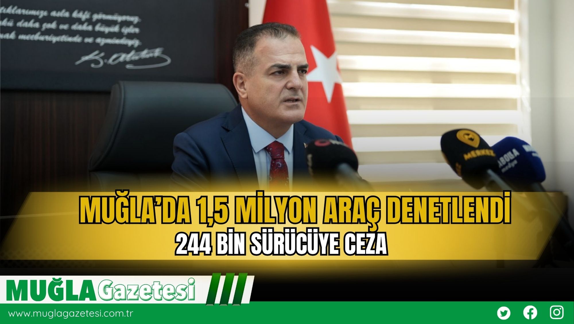 Muğla’da 1,5 Milyon Araç Denetlendi: 244 Bin Sürücüye Ceza
