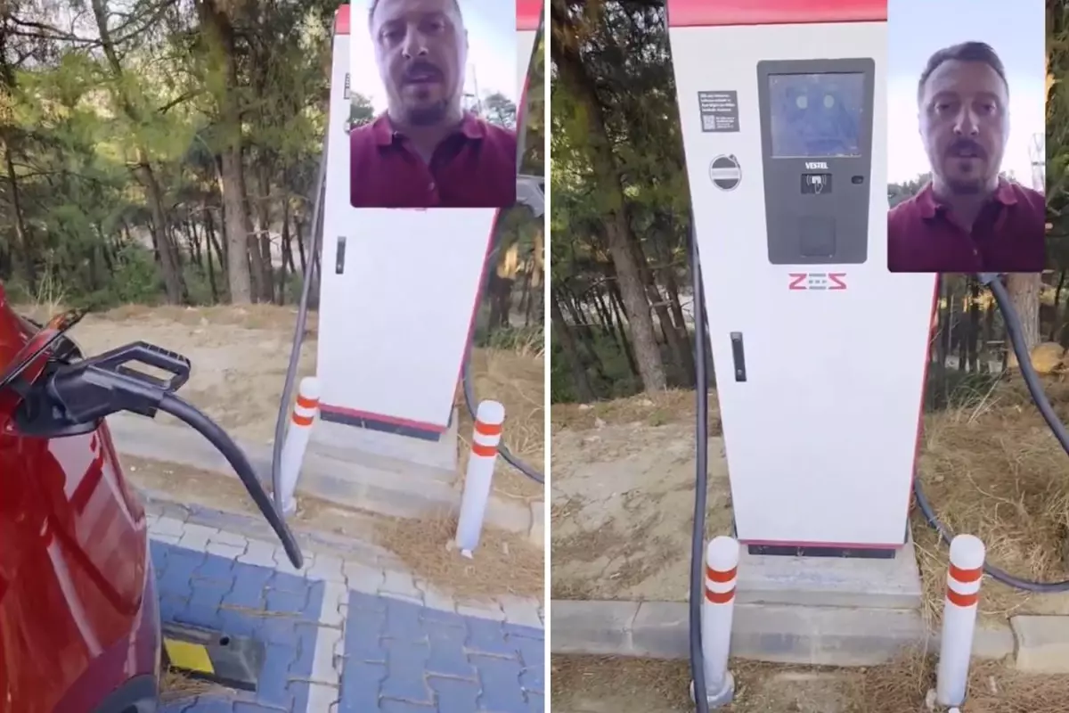 Şarj İstasyonunda İnanılmaz Görüntü: Sürücünün Mantığı Sosyal Medyayı Salladı